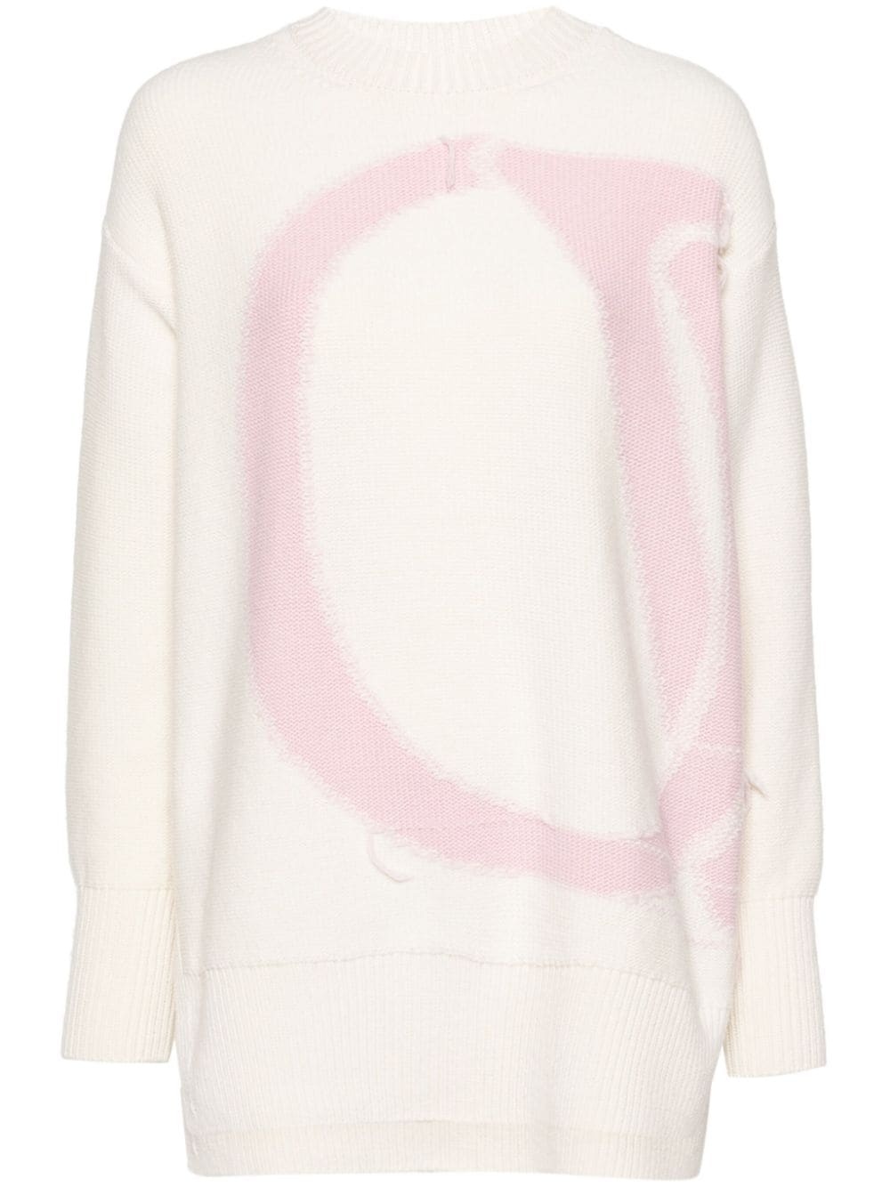 intarsia-knit logo jumpers - 1