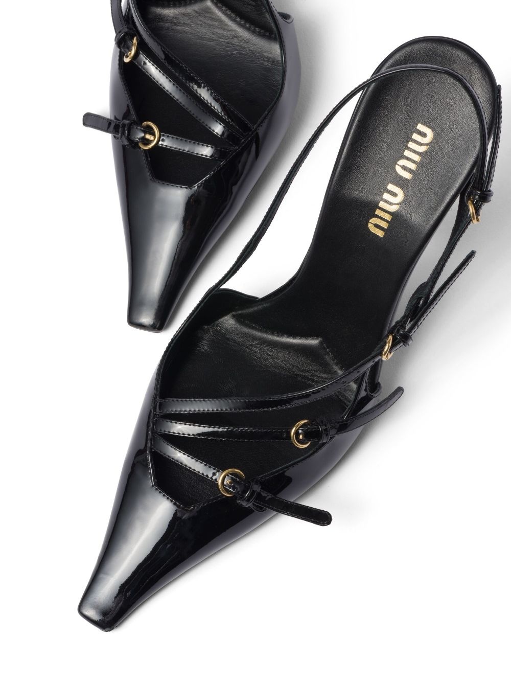 buckle-embellished 105mm slingback pumps - 3