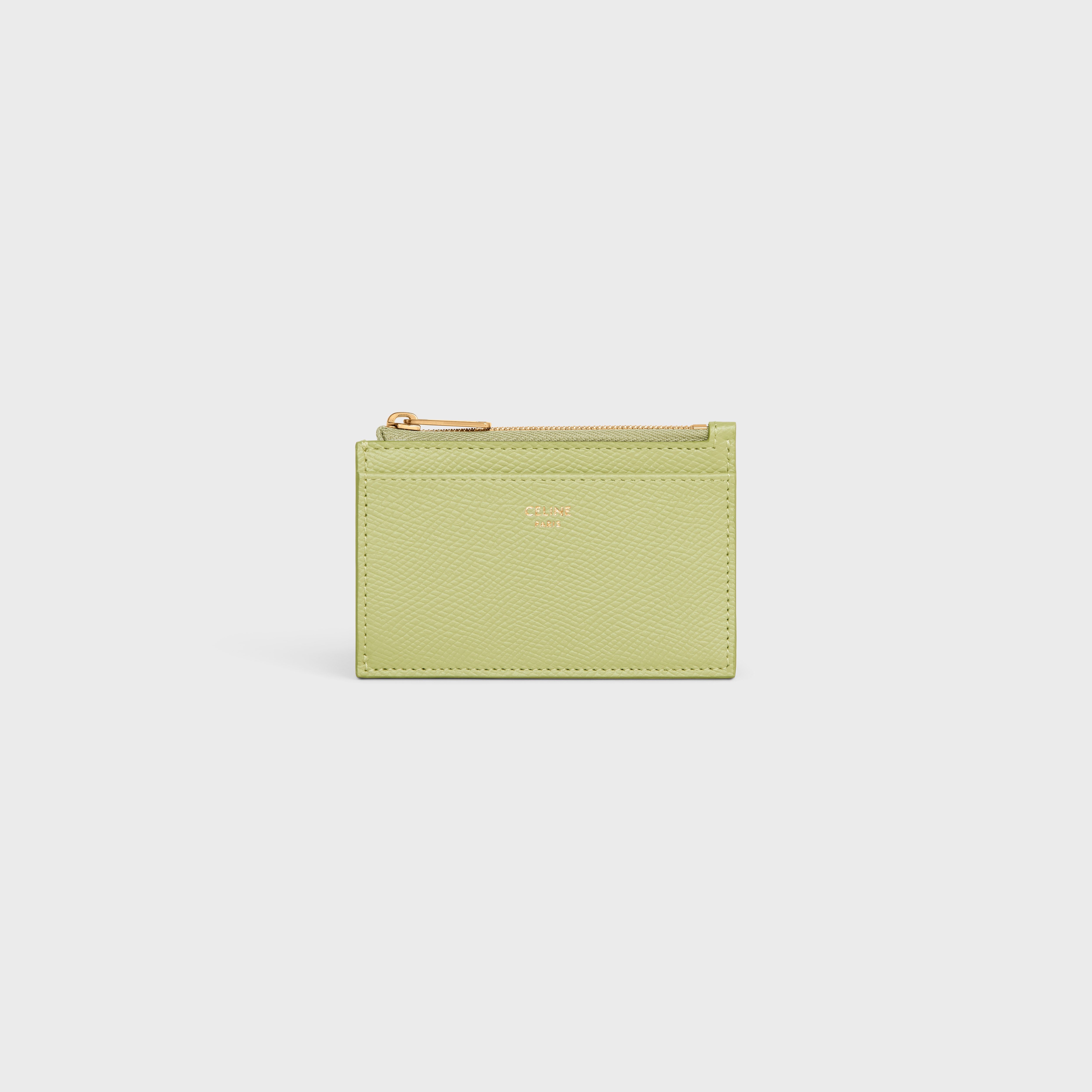 Zipped Card Holder in Grained Calfskin - 1