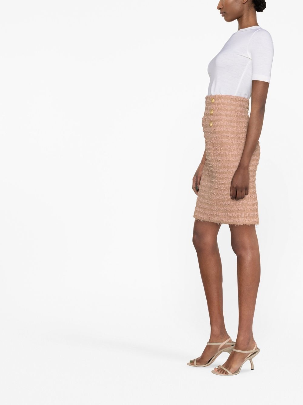 tweed double-breasted pencil skirt - 3