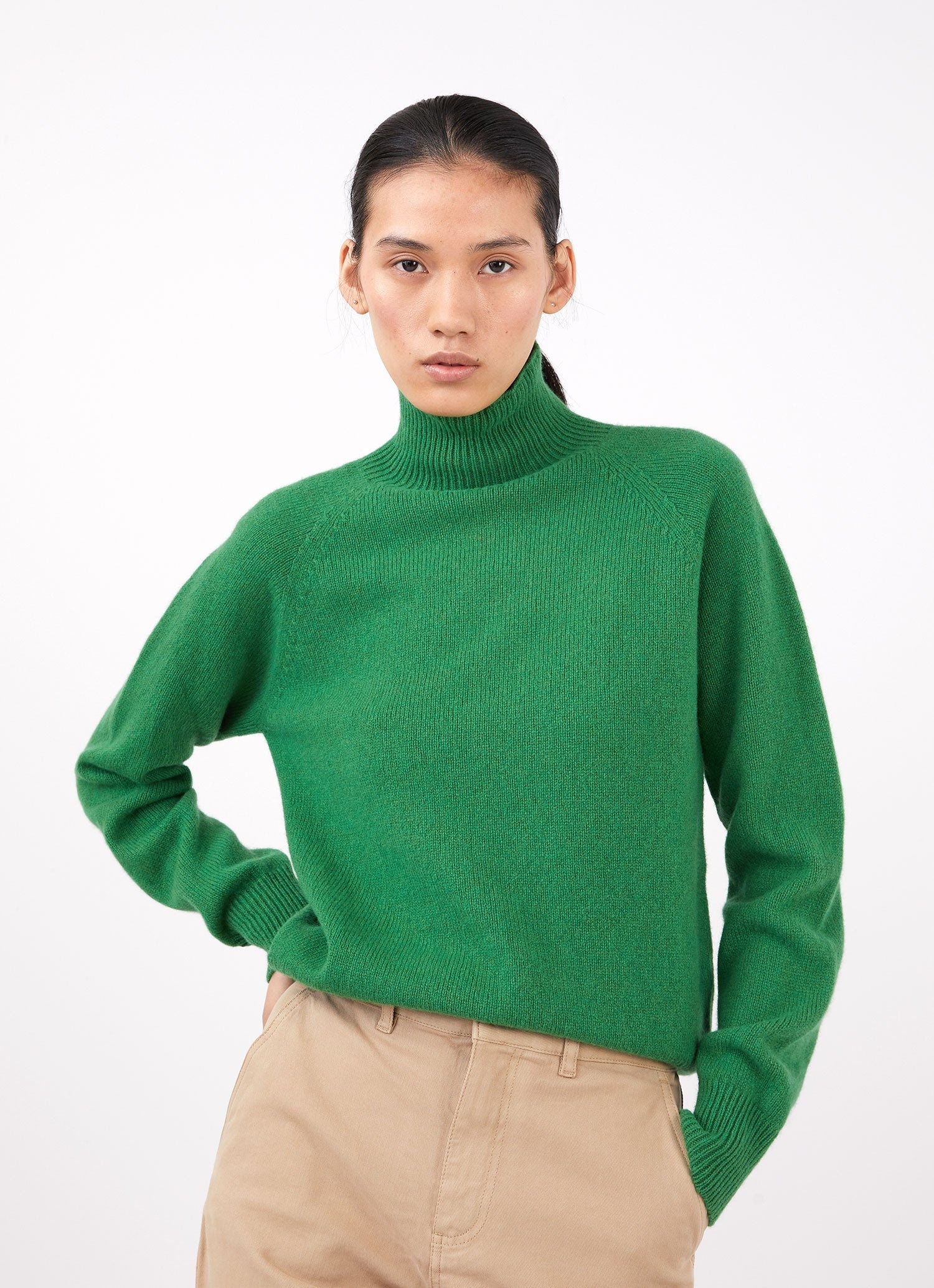 Lambswool Funnel neck jumper - 2