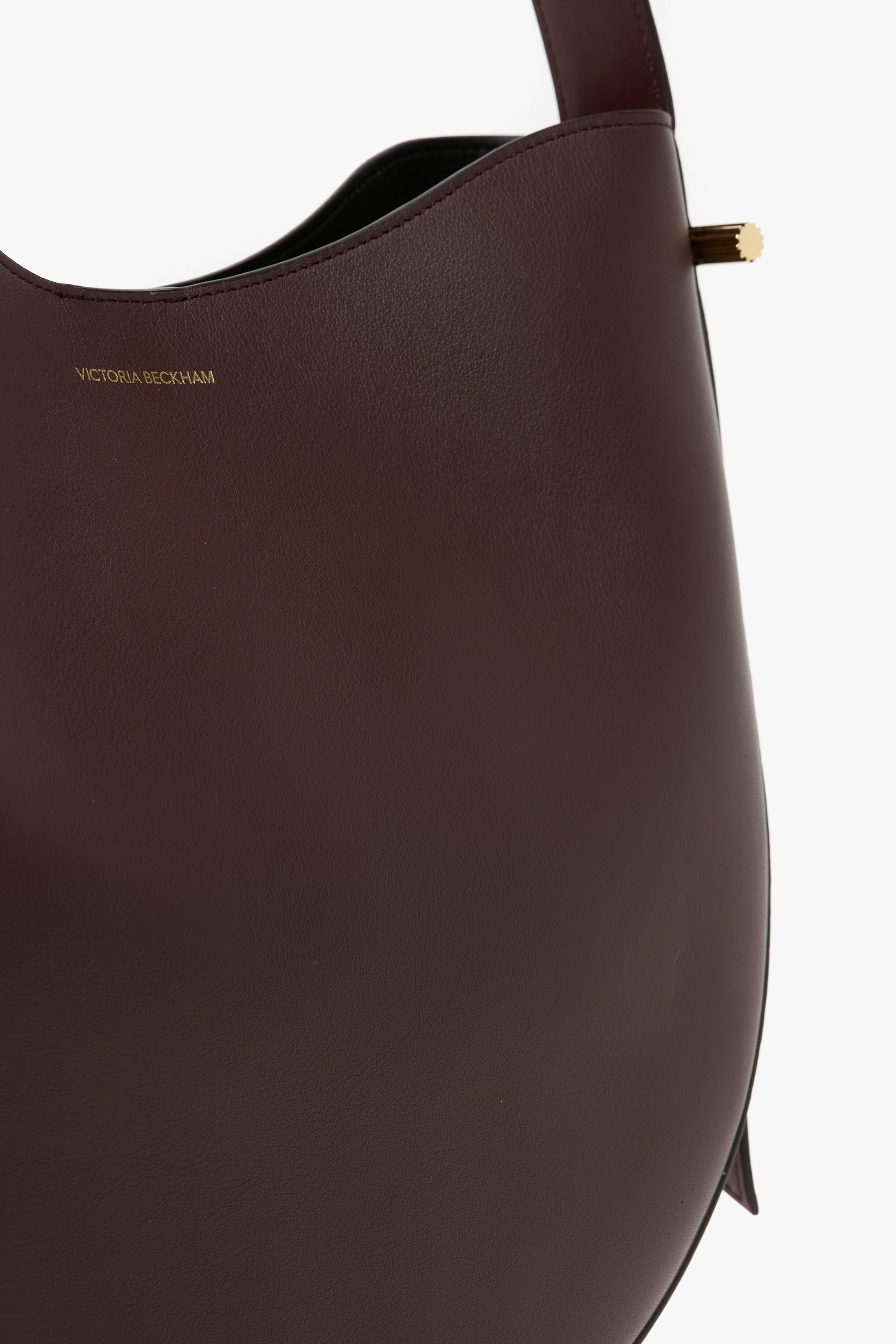 Dia Medium  Hobo Bag In Burgundy Smooth Leather - 5