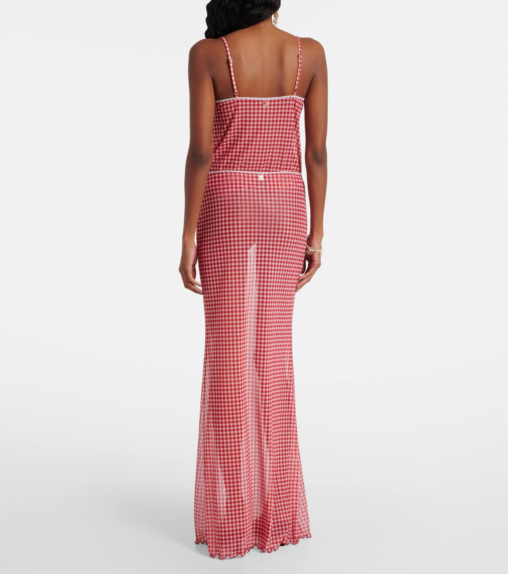 Solay gingham maxi skirt - 3