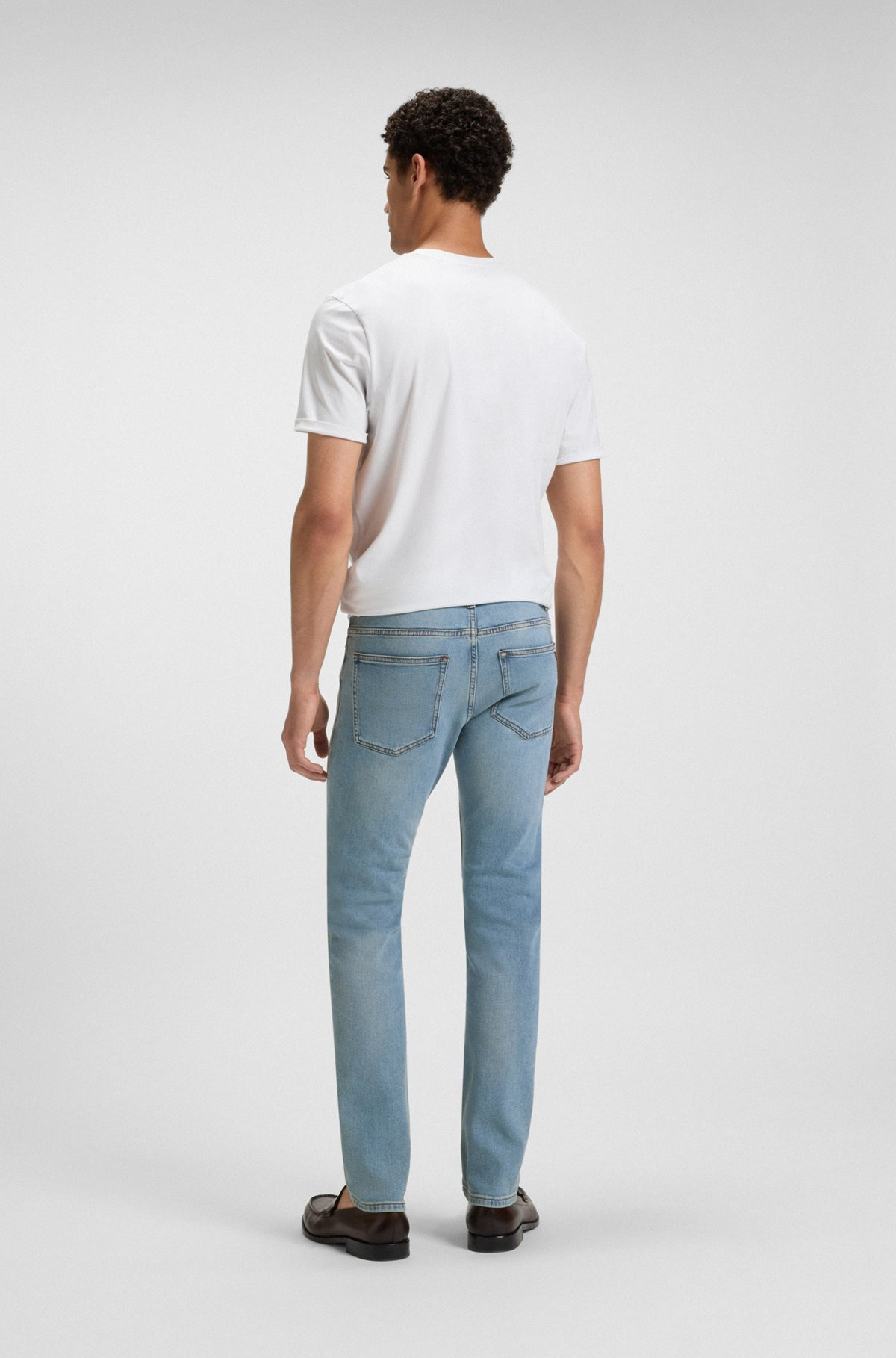 DELAWARE SLIM-FIT JEANS IN BRIGHT-BLUE COMFORT-STRETCH DENIM - 4