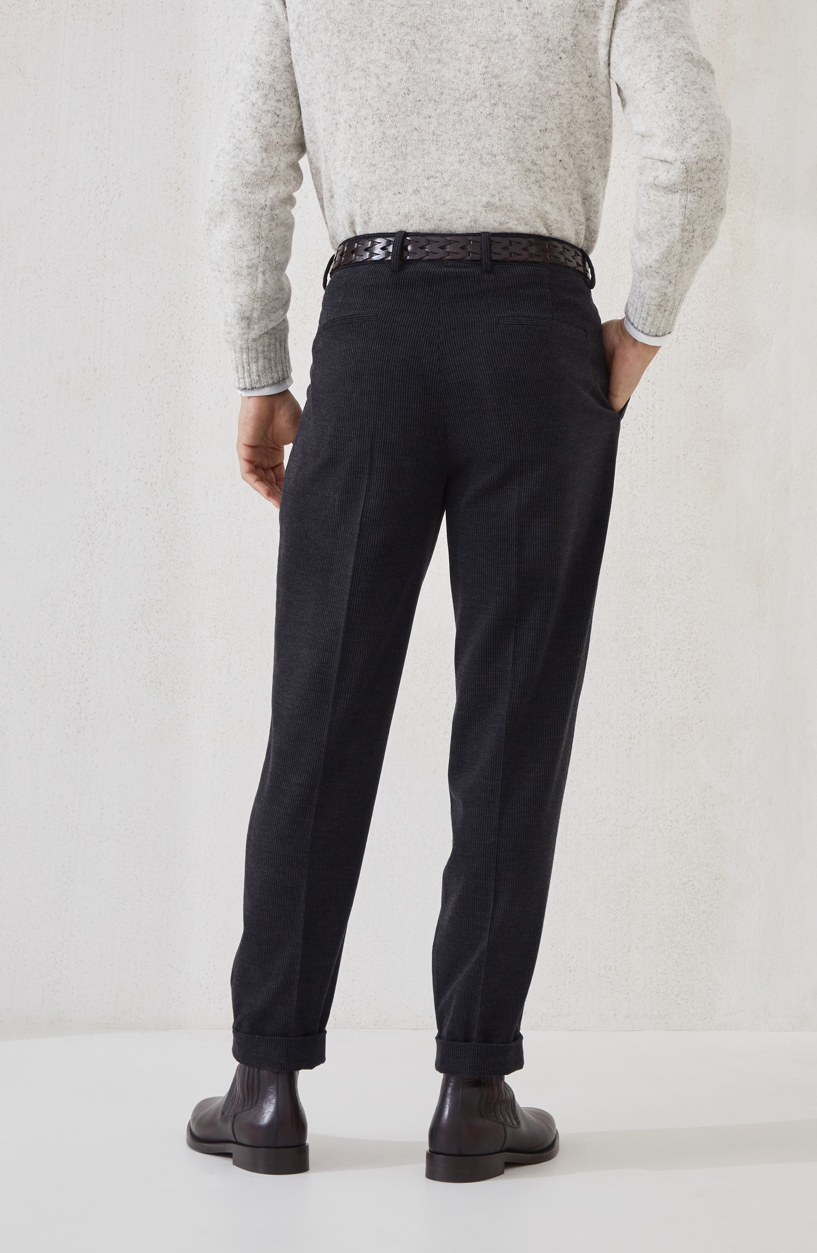 Brunello Cucinelli Corduroy trousers in Charcoal at Nordstrom - 3