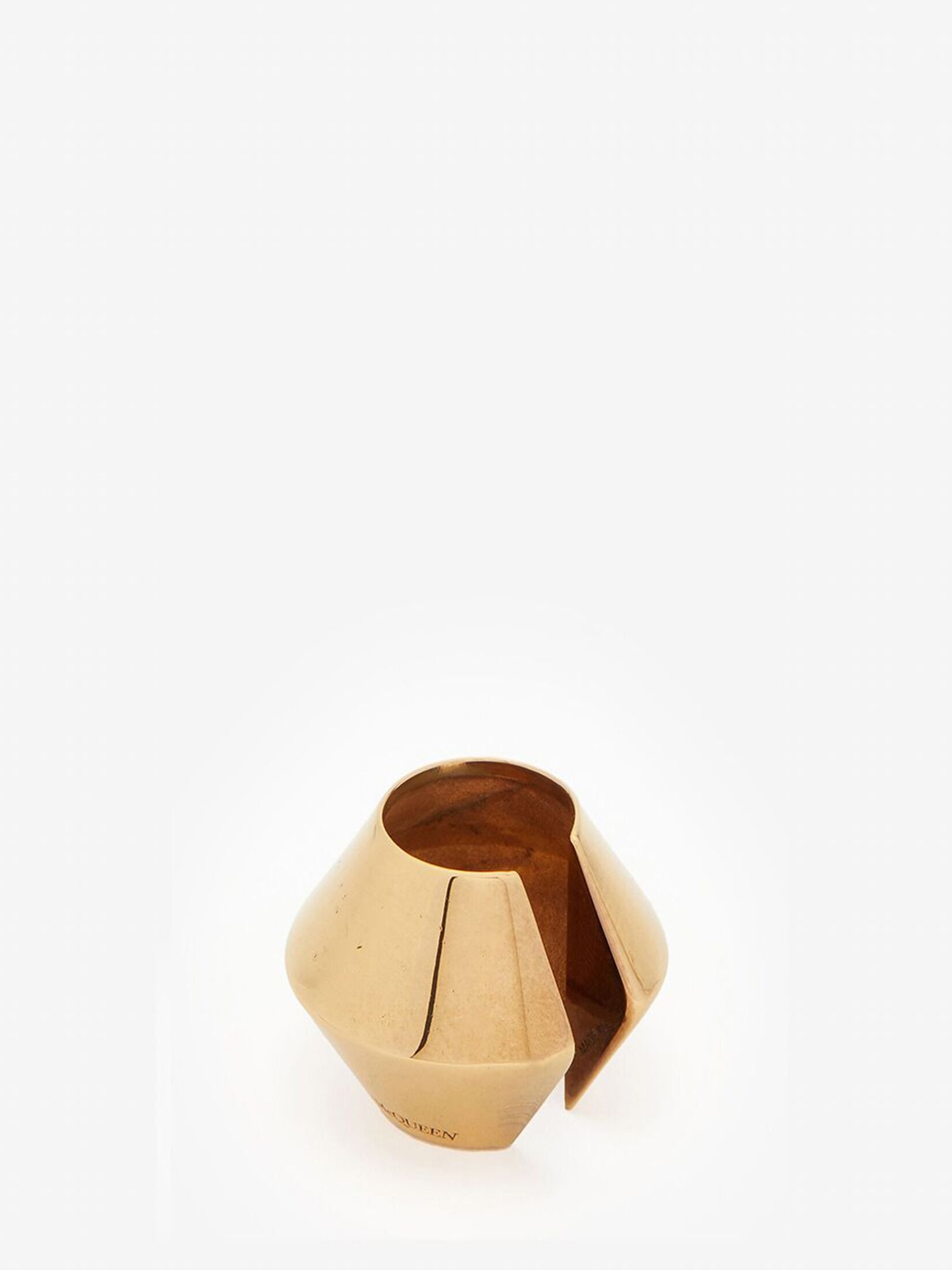 Women's Hexagonal Ear Cuff in Antique Gold - 2