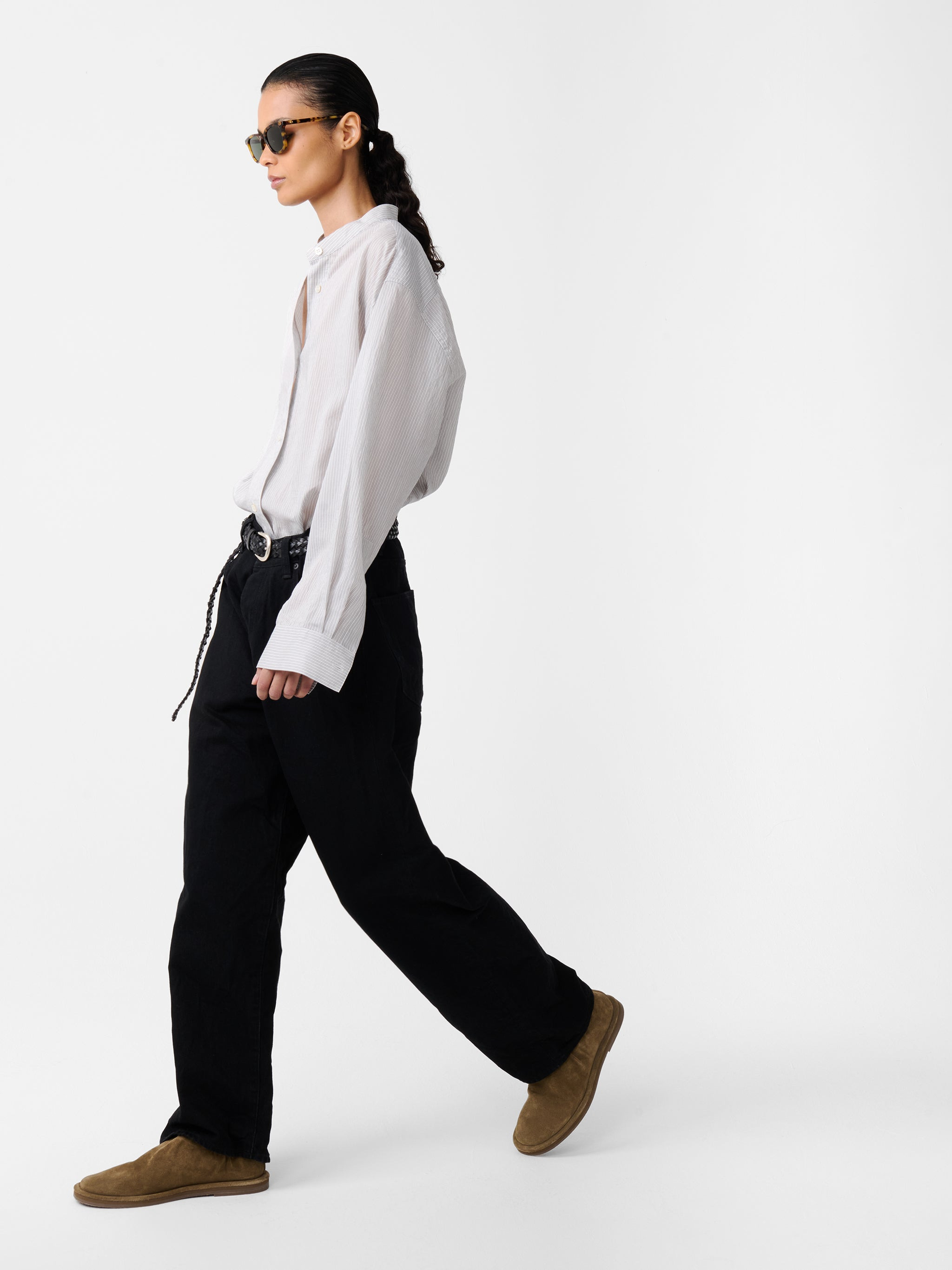 Seb Crinkle Denim Pant - 6