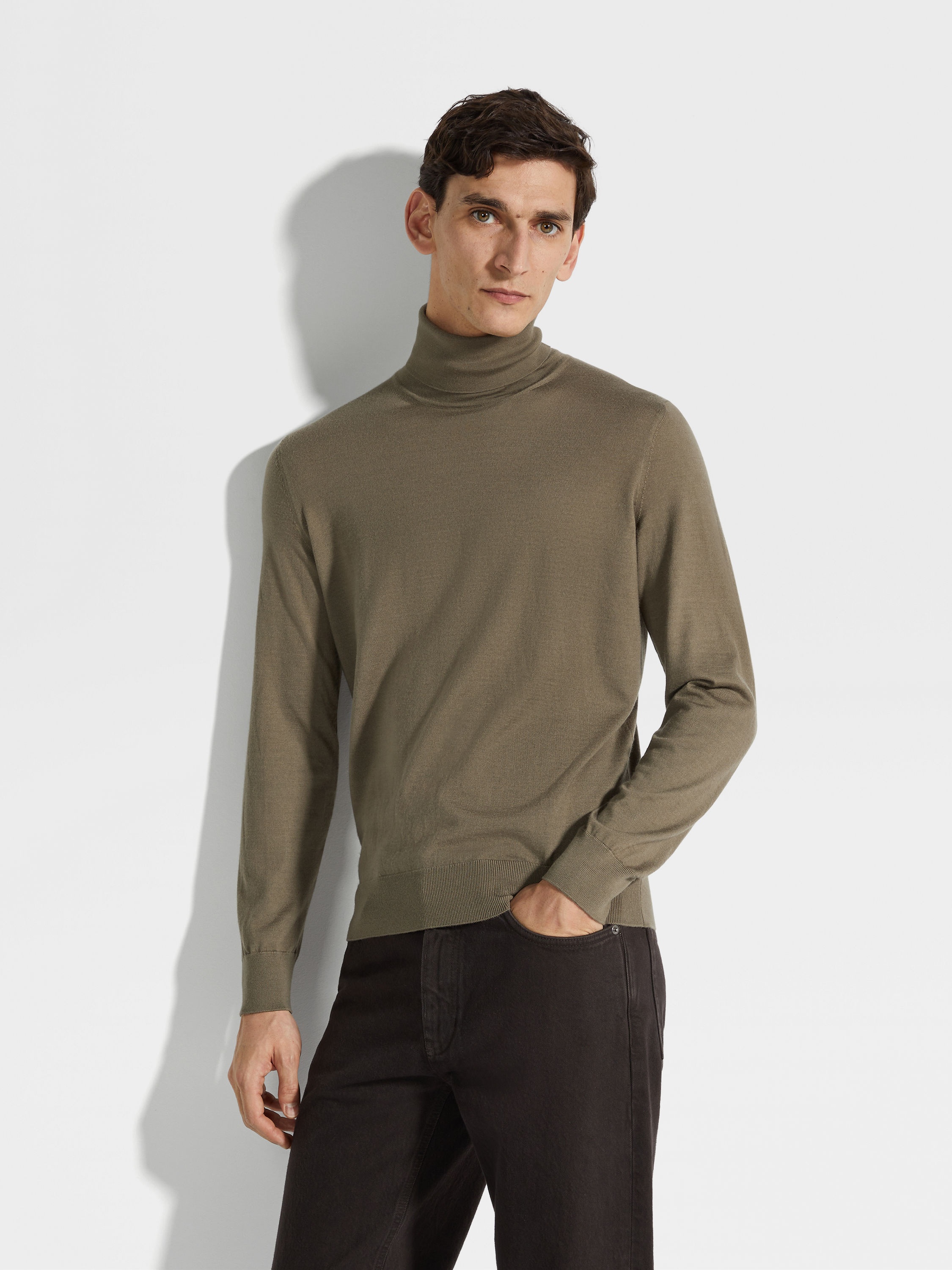 KHAKI CASHSETA TURTLENECK - 3