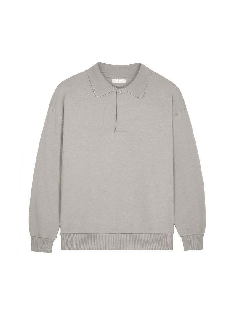 Mens DNA Heavyweight Polo Sweatshirt - Stone 1