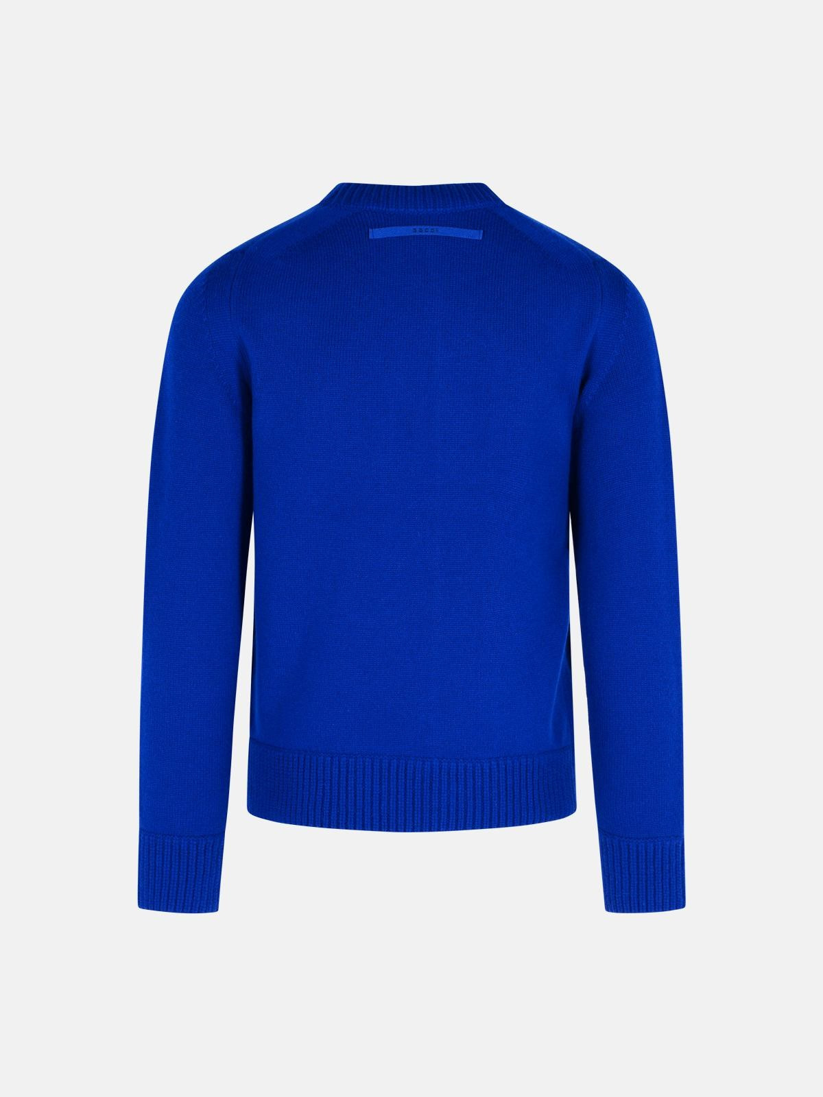 BLUE WOOL SWEATER - 3