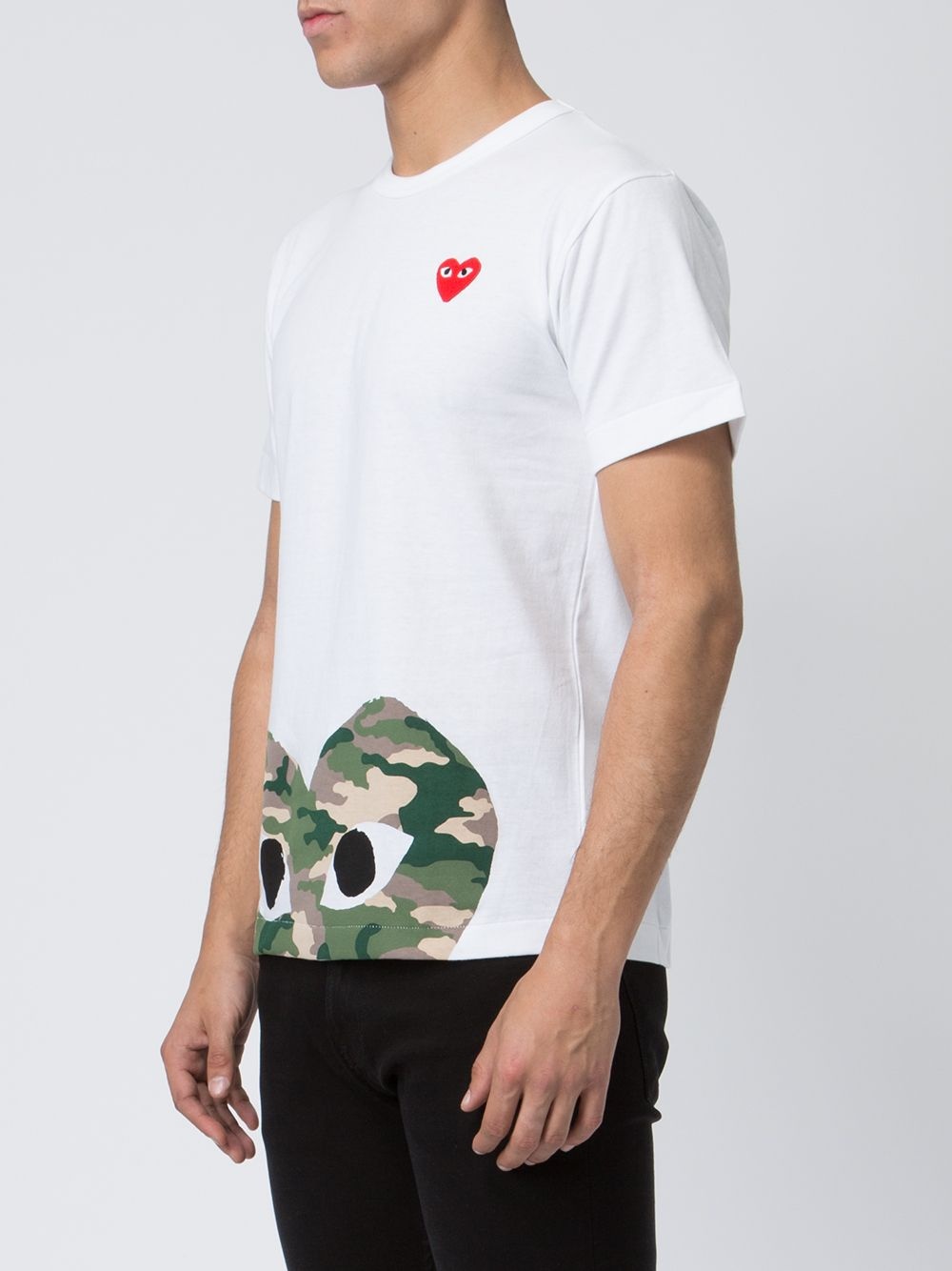 camouflage edge heart T-shirt - 3