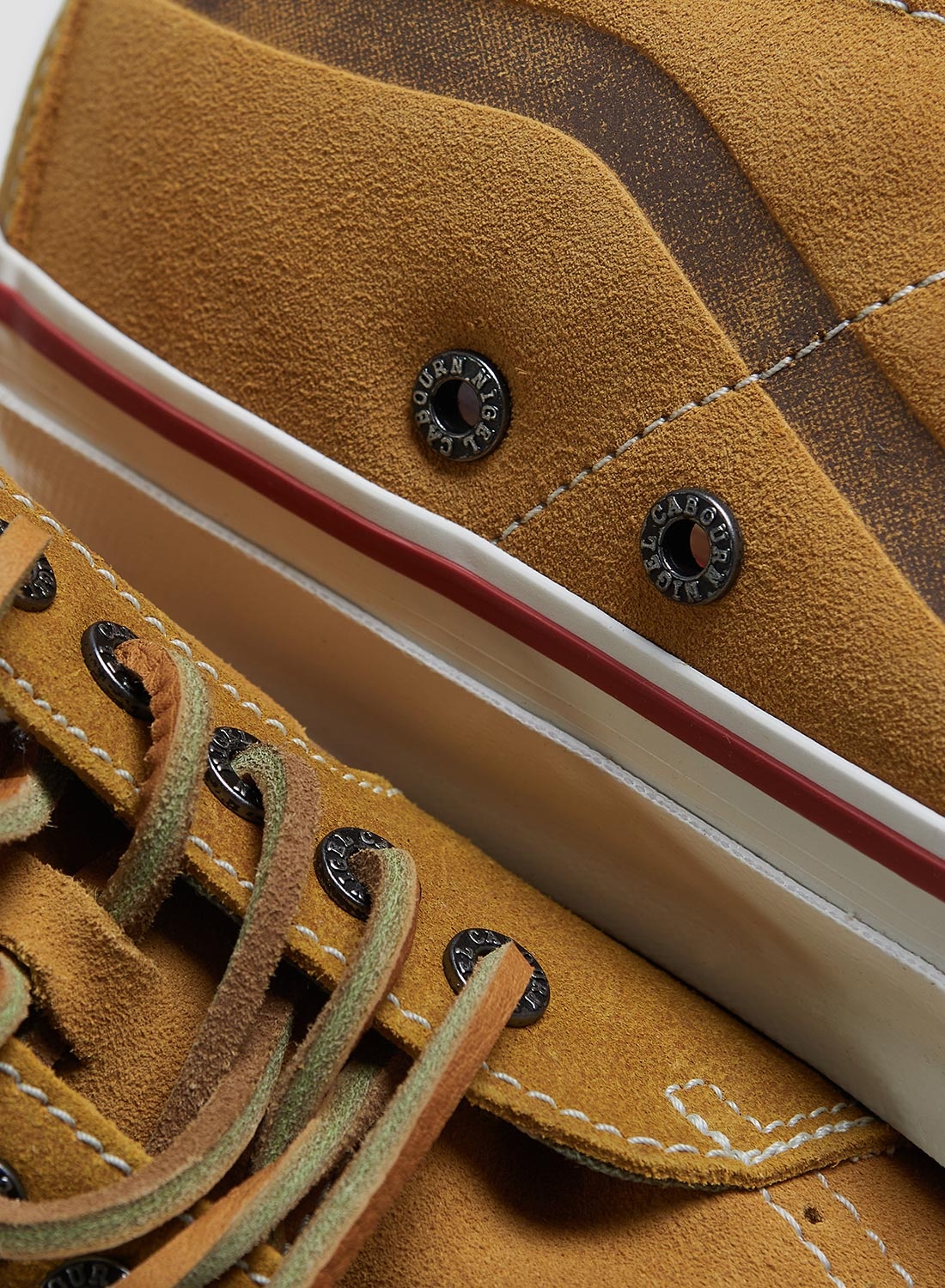 Vans Vault x Nigel Cabourn OG SK8-Mid LX in Vintage Suede Tan - 4