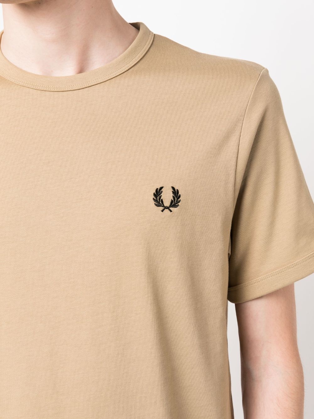 logo-embroidered cotton T-shirt - 5