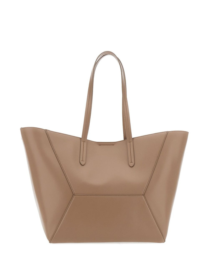 Brunello Cucinelli geometric-panel tote bag outlook