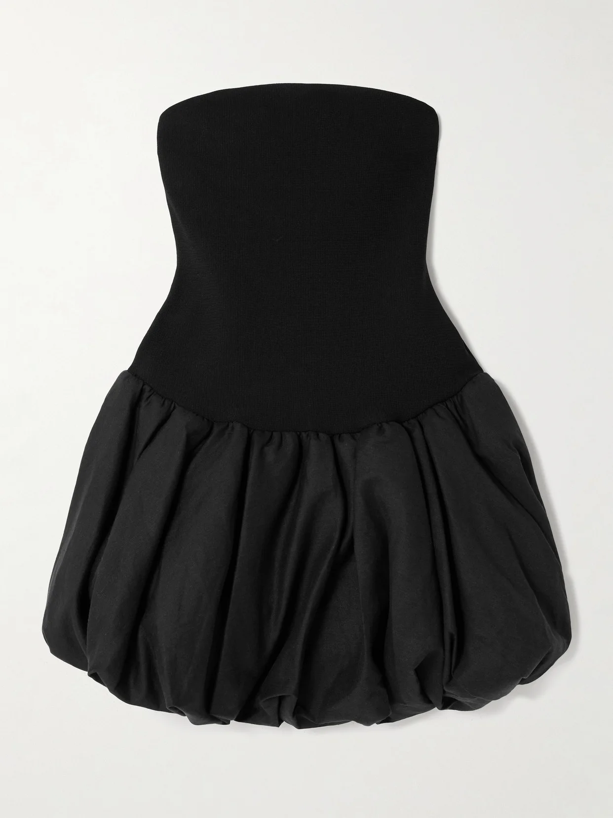 Pollie Strapless Stretch Recycled-knit And Linen-blend Mini Dress - 1