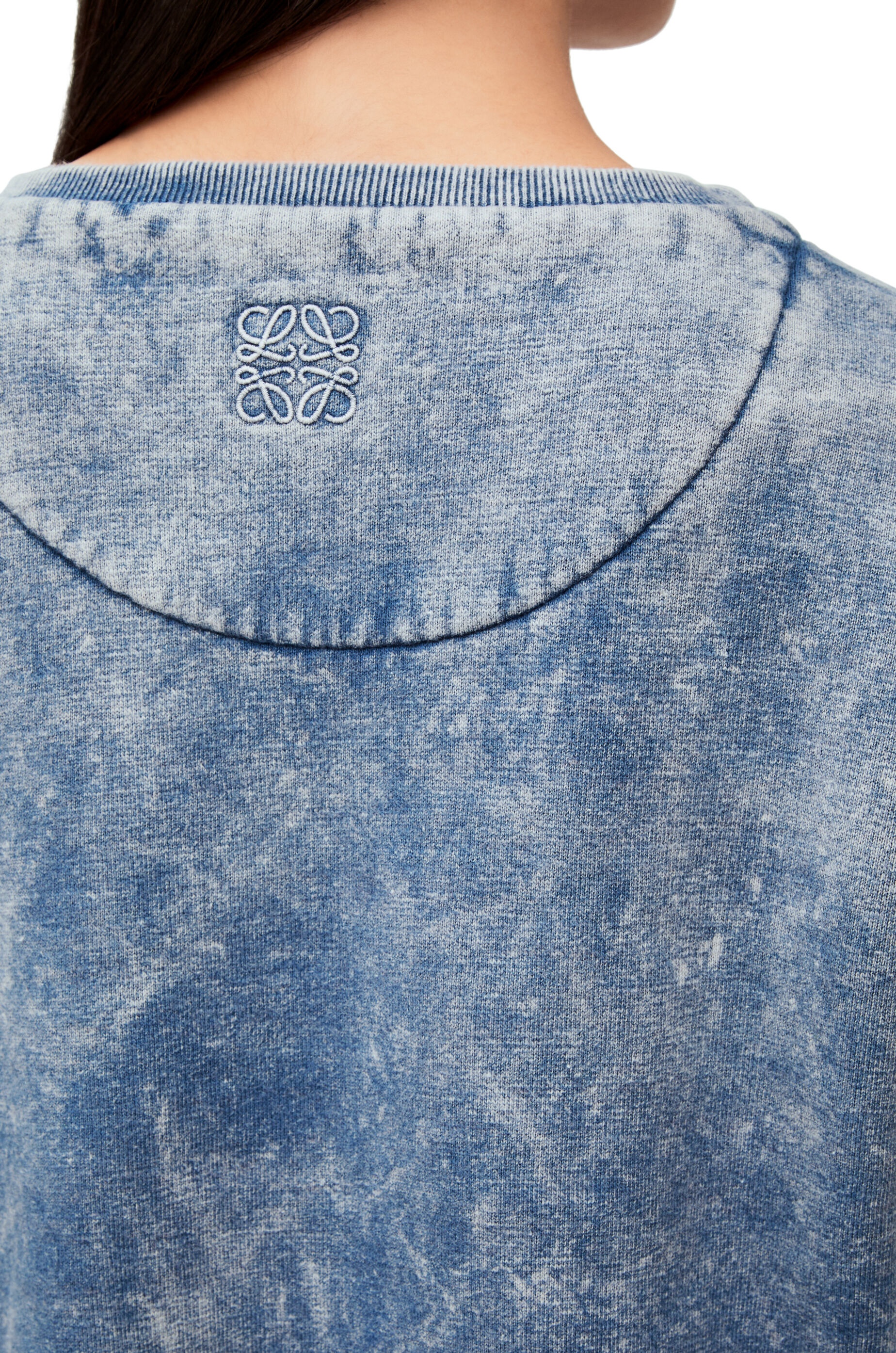 Elongated sweatshirt in cotton fleece - 5