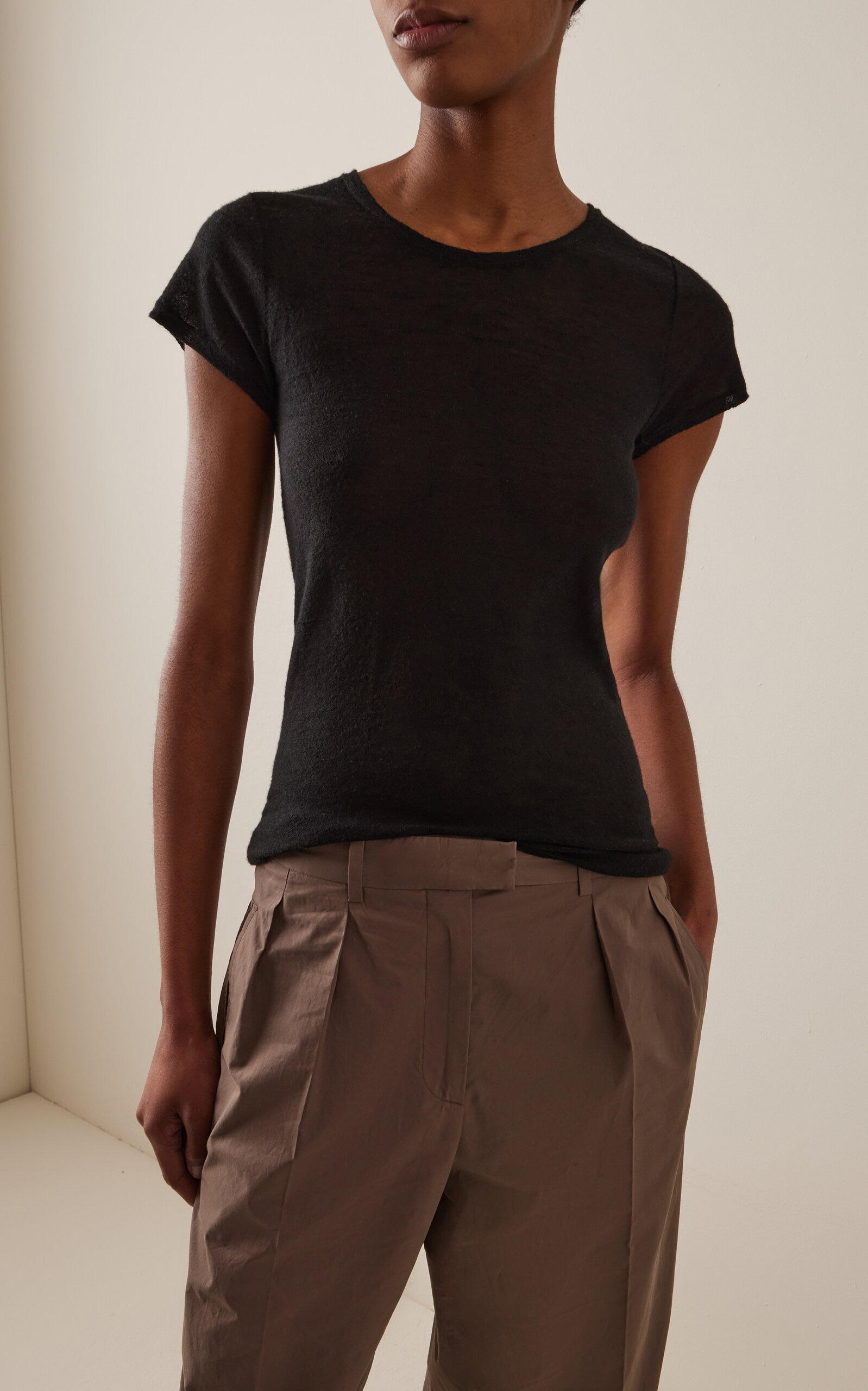 Keyla Cashmere Tee black - 2