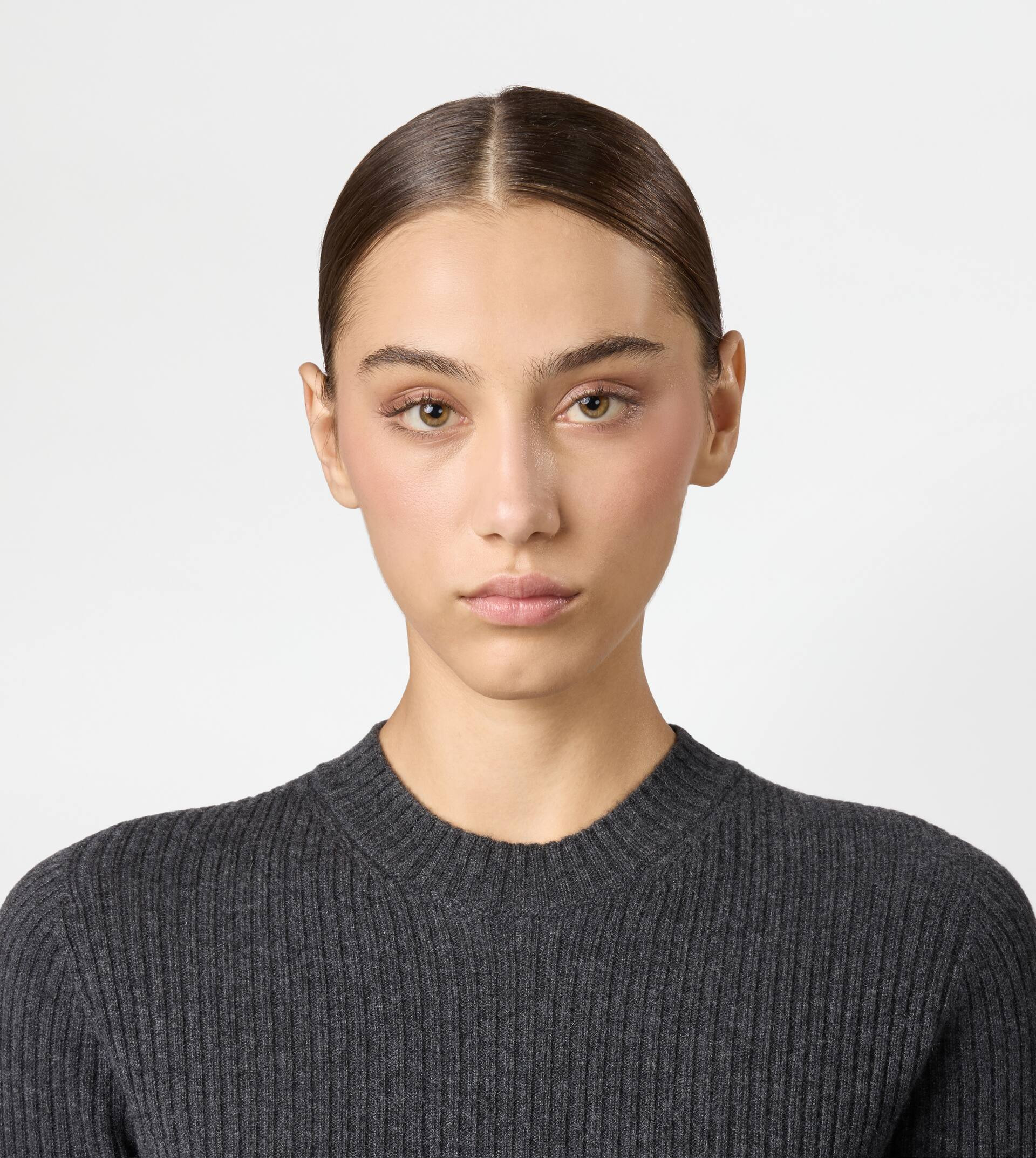 PULLOVER IN CASHMERE - GREY - 4