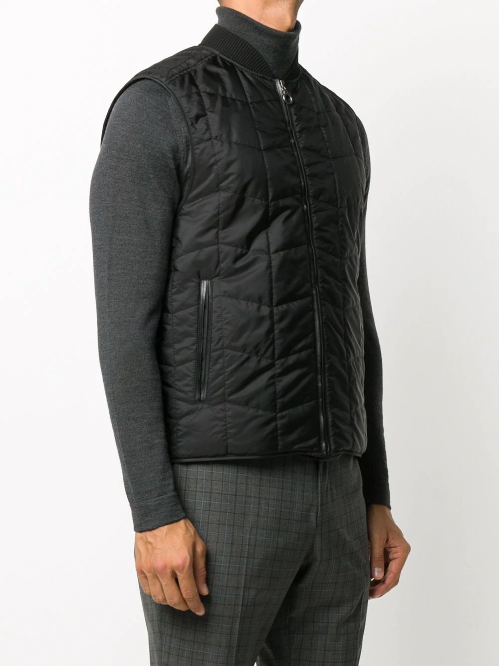 quilted zip-up gilet - 3