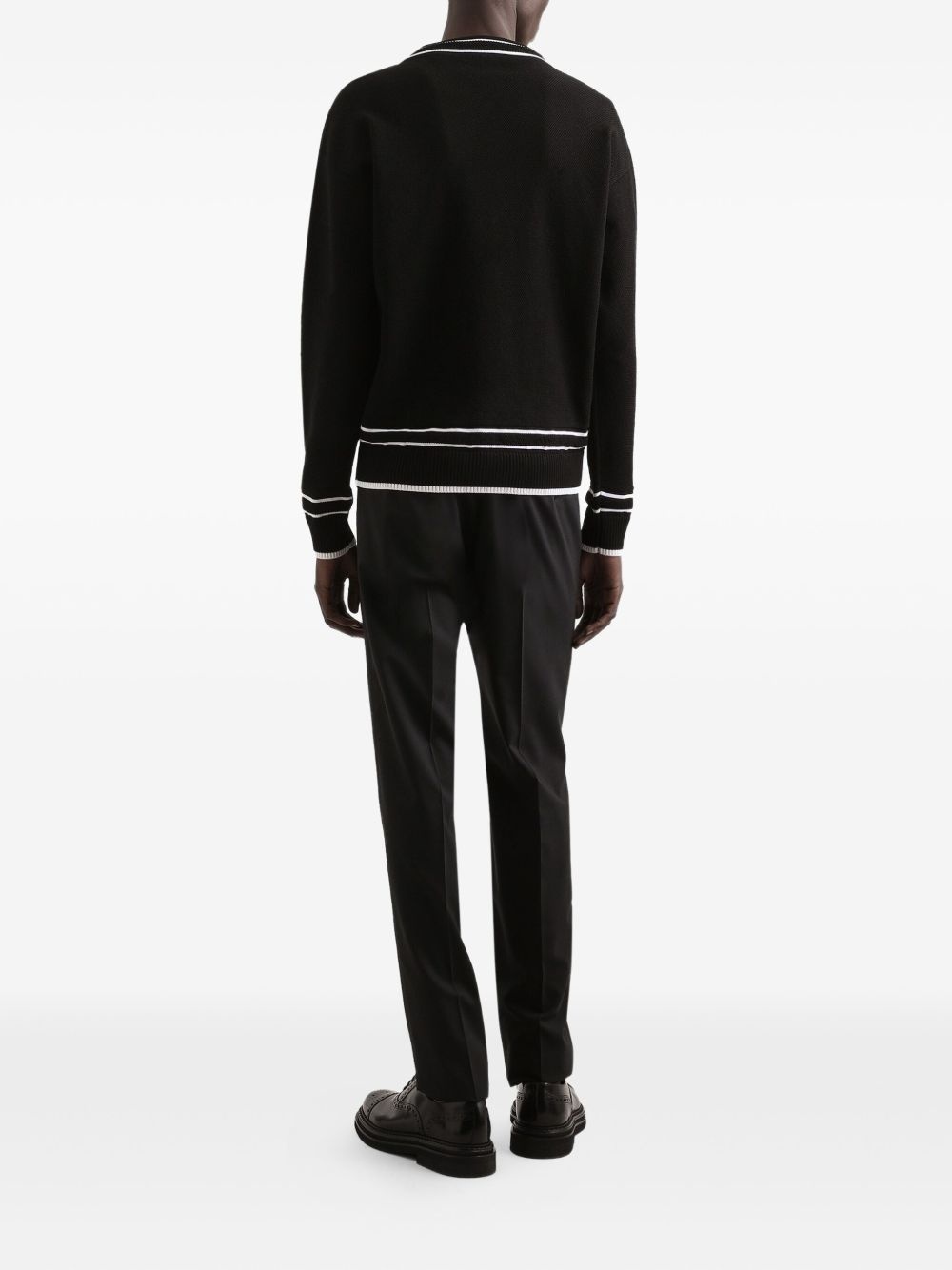 cotton-piqué cardigan - 3