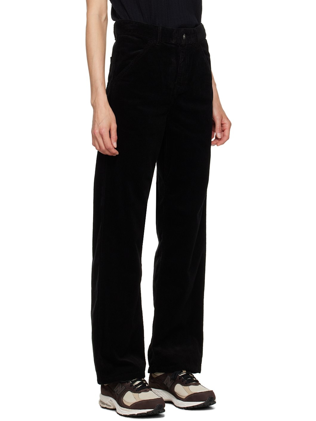 Black Simple Trousers - 2