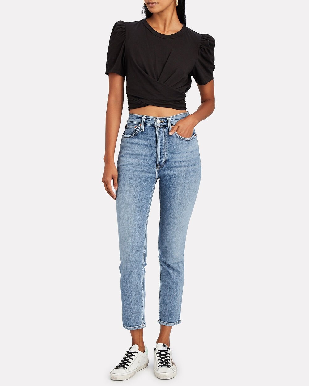 High-Rise Ankle Crop Jeans - 2