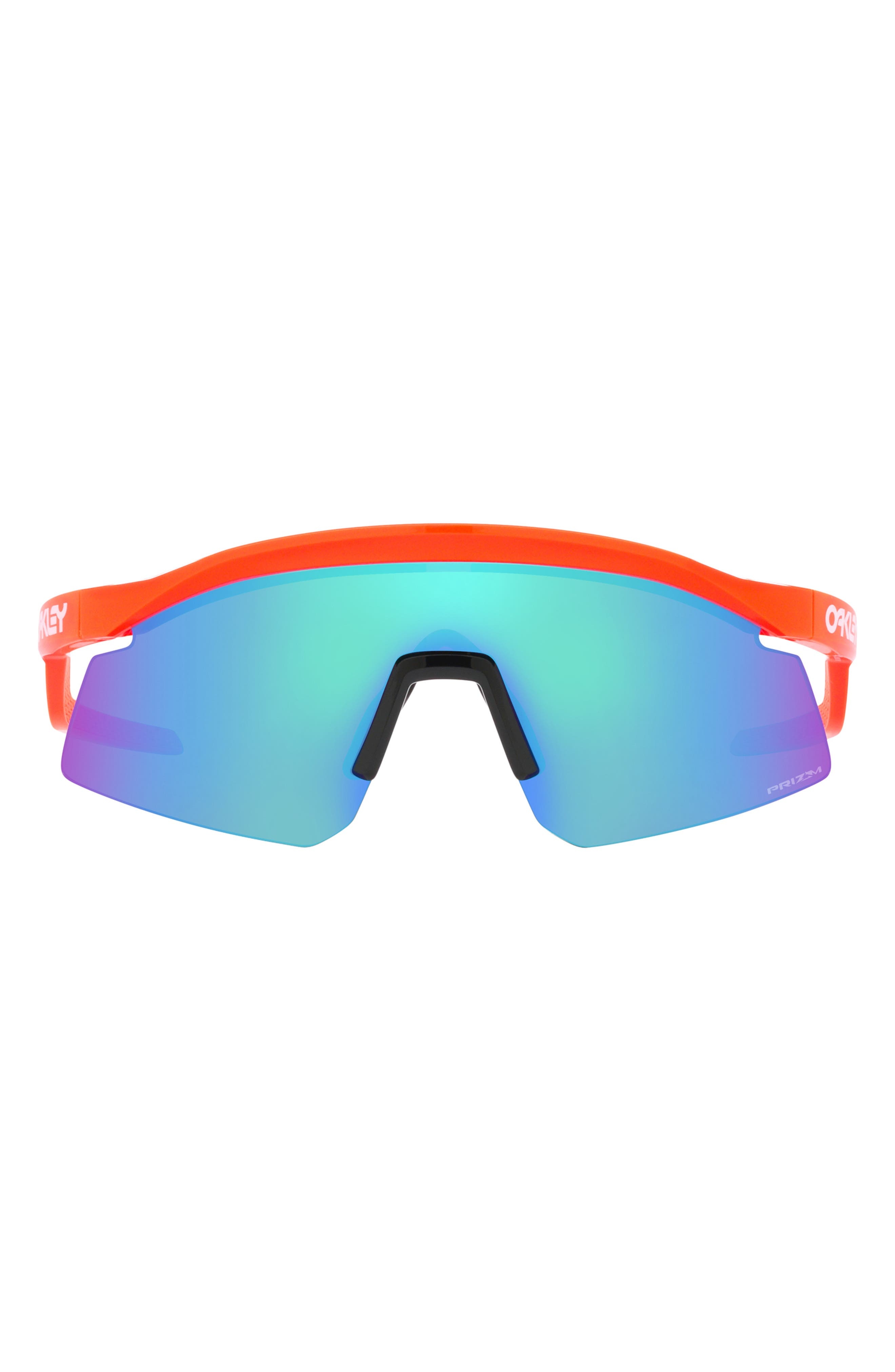 Oakley Hydra 37mm Prizm™ Semirimless Wrap Shield Sunglasses in Orange at Nordstrom - 1