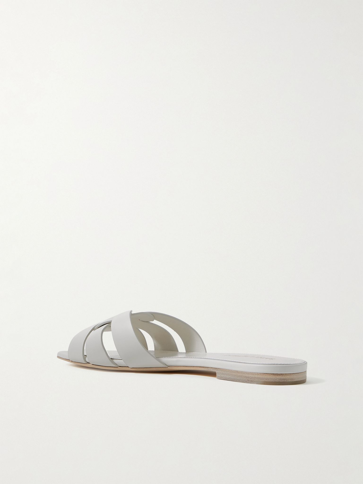 Tribute woven leather slides Off-white - 4