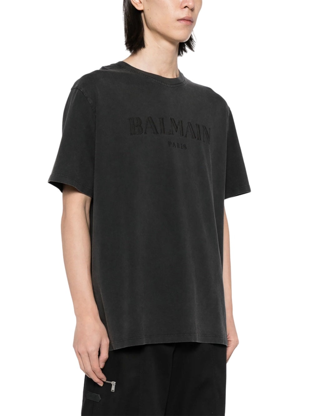 T-Shirt With Vintage Balmain Embroidery - 3