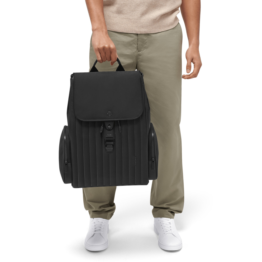 Never Still - Nylon Flap Backpack Large - 6