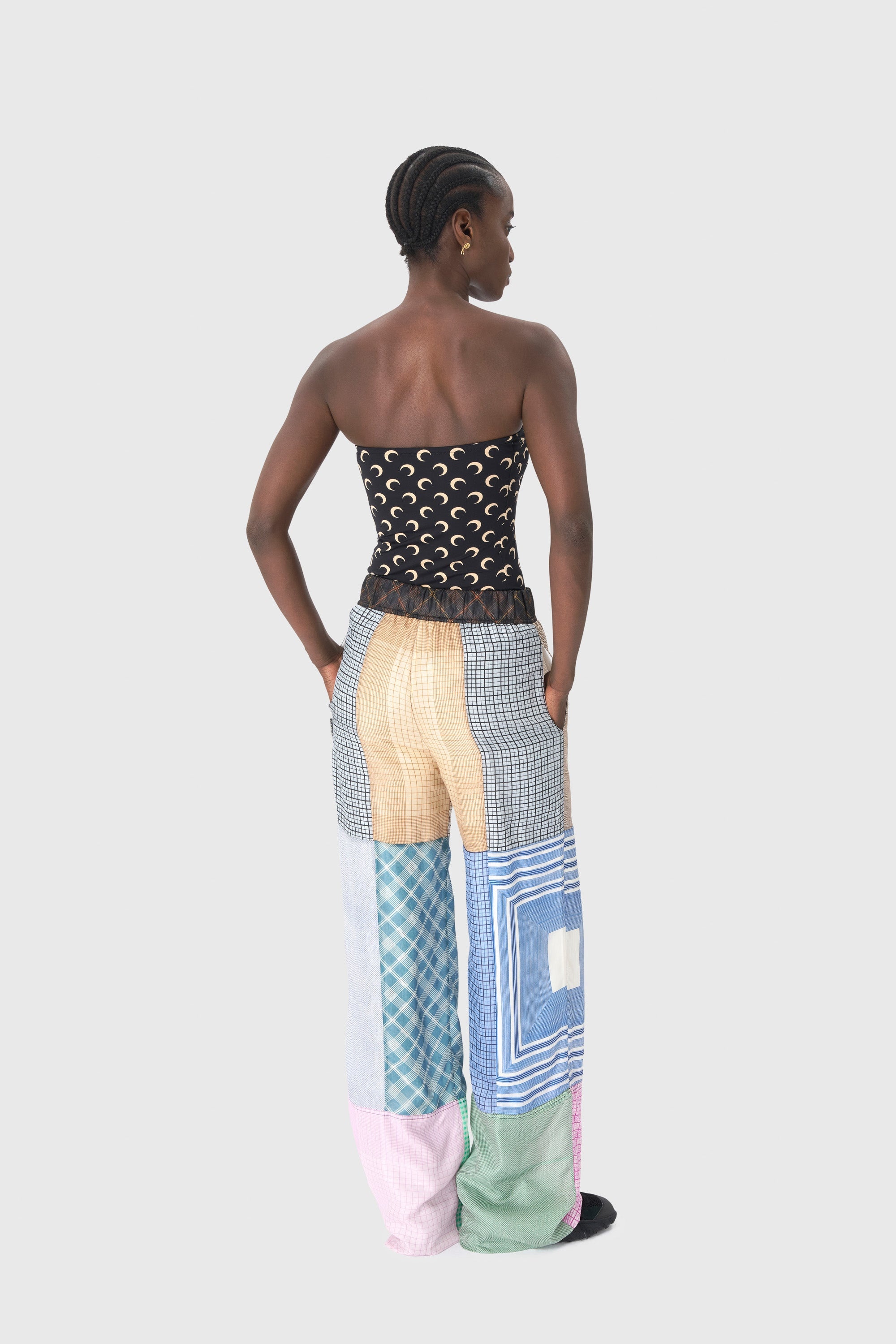 Regenerated Silk Scarves Drawstring Trousers - 4