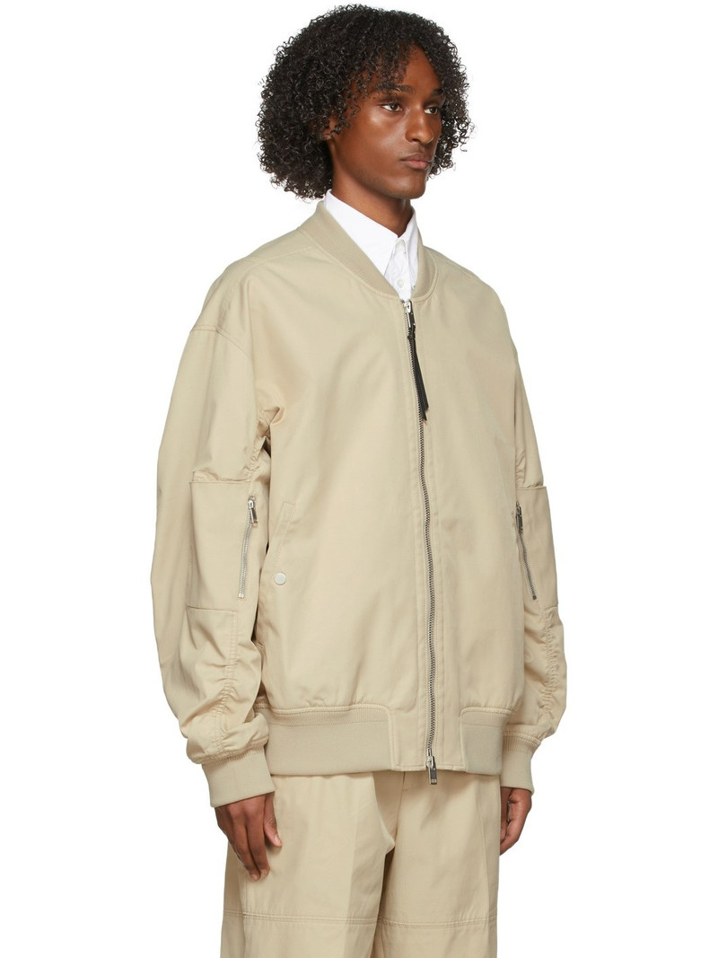 Khaki Oversized Bomber Jacket 2