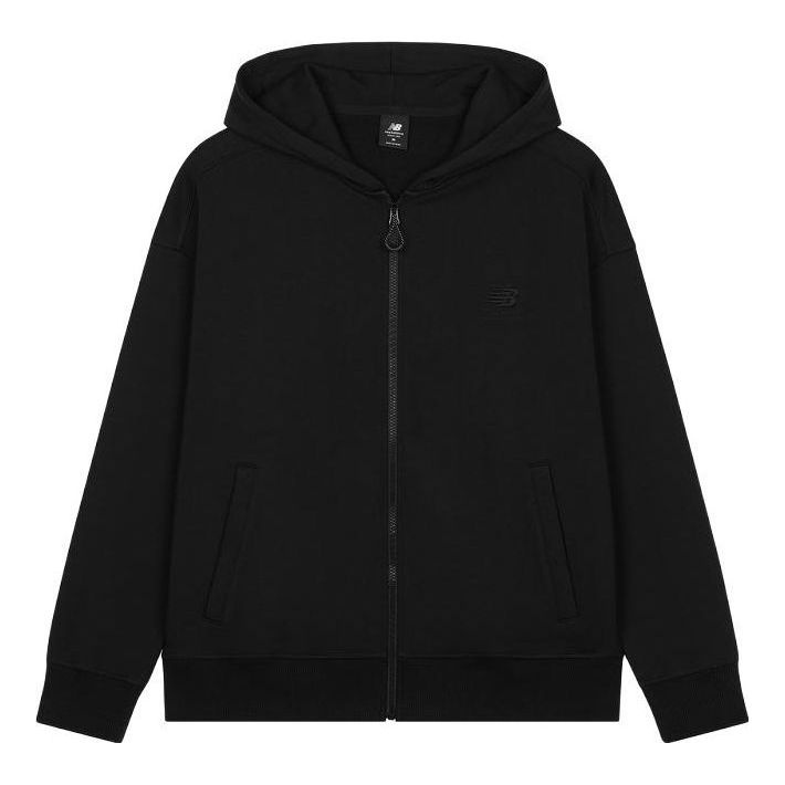 New Balance Full-Zip Hooded Jacket 'Black' AMJ33380-BK - 1