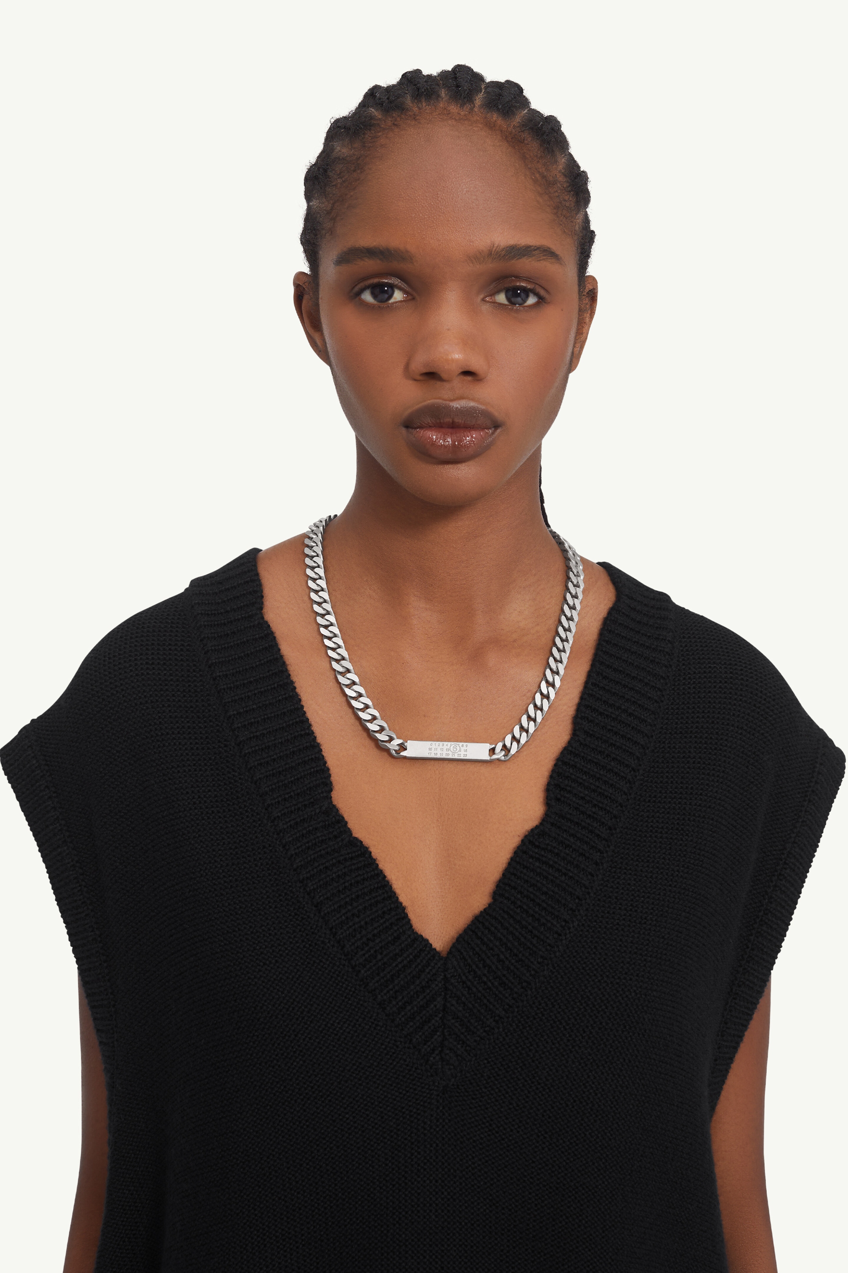 Embossed Numeric Necklace - 4