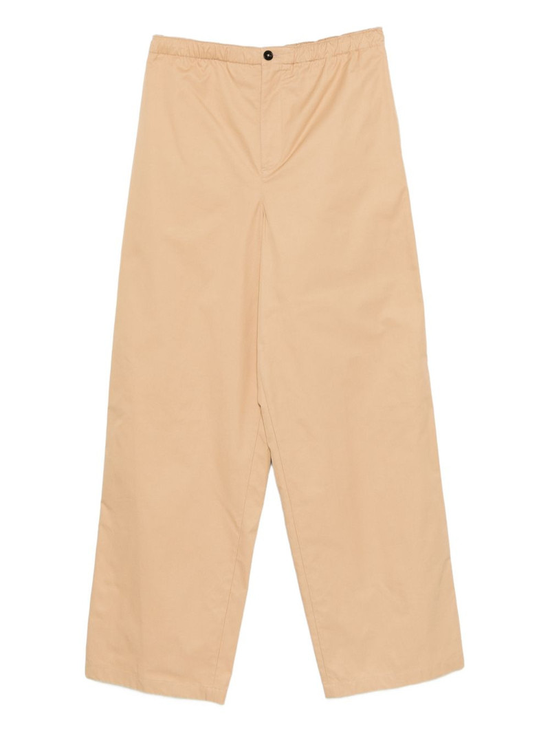 elasticated-waistband trousers 1