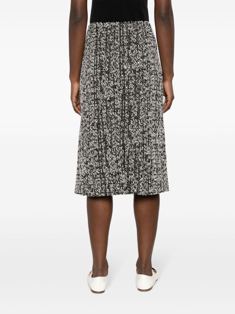 textured-finish  mid-rise skirt - 4