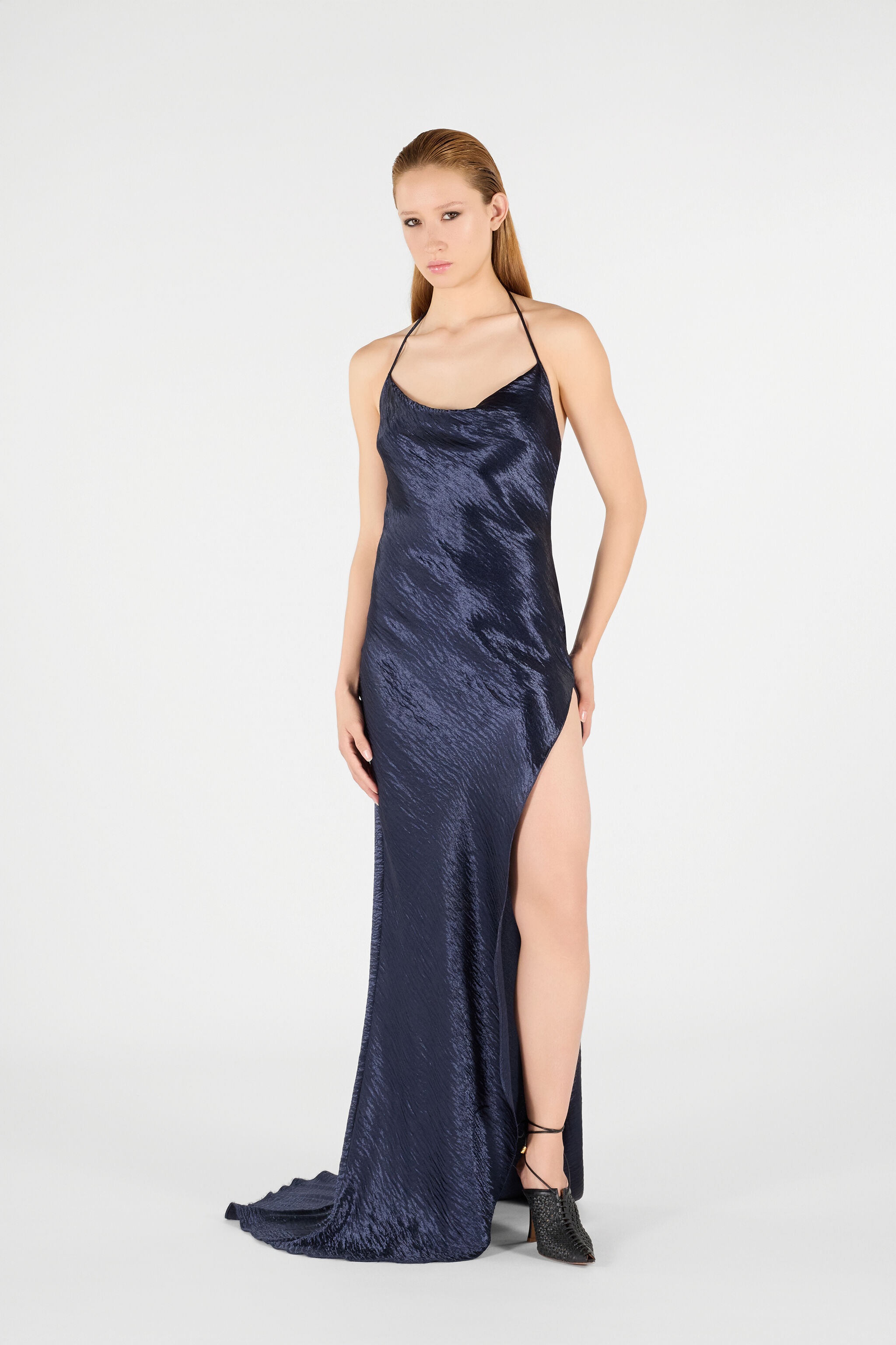 Long Dress with Cowl Neck - 2