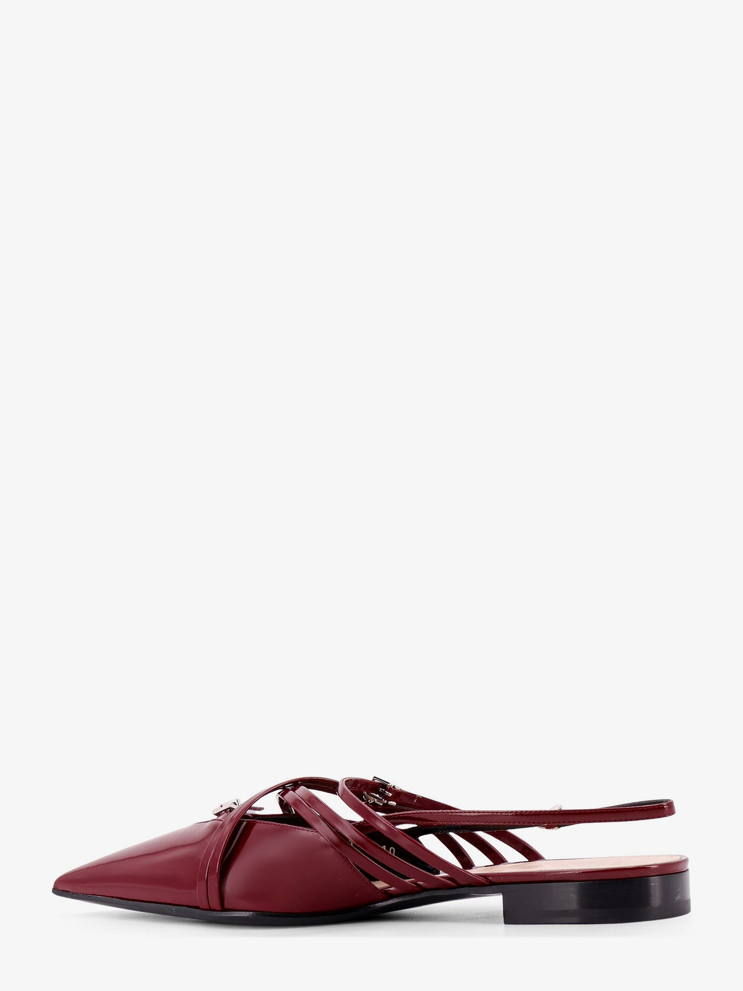 Leather Slingback With Bands And Gucci Buckle - 3