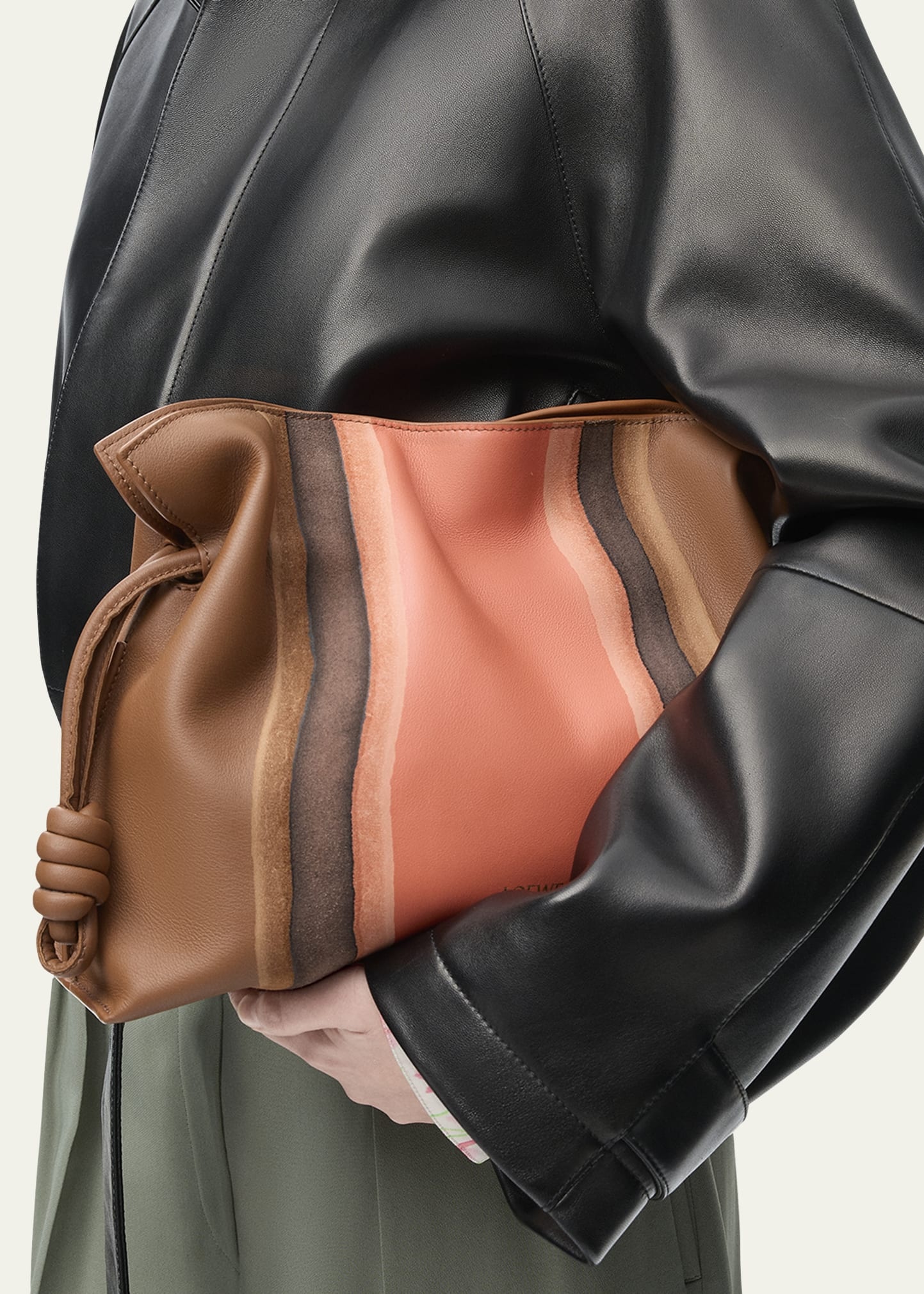 Flamenco Clutch Bag in Nappa Leather - 2