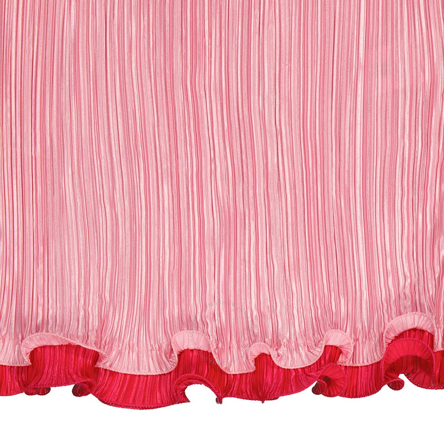 Versace Light Pink Plisse Pleated Midi Skirt - 7