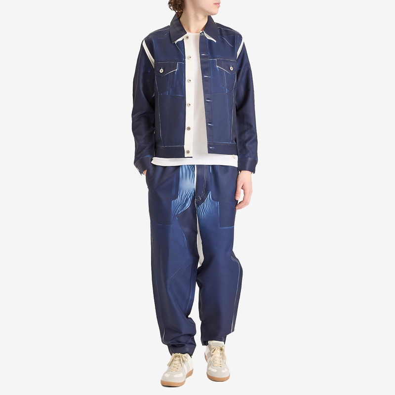 Comme des Garçons SHIRT Comme des Garçons SHIRT Garment Printed Twill Trucker Jacket outlook