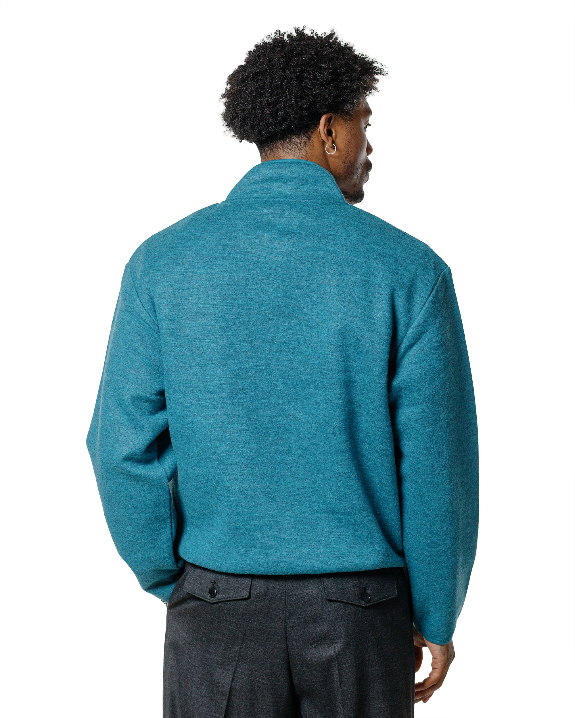 Wool Half Zip Ice Blue - 3