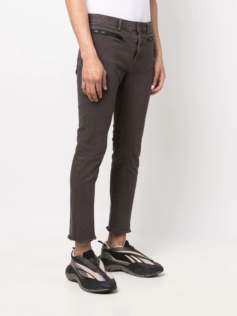 slim-cut cropped trousers - 3