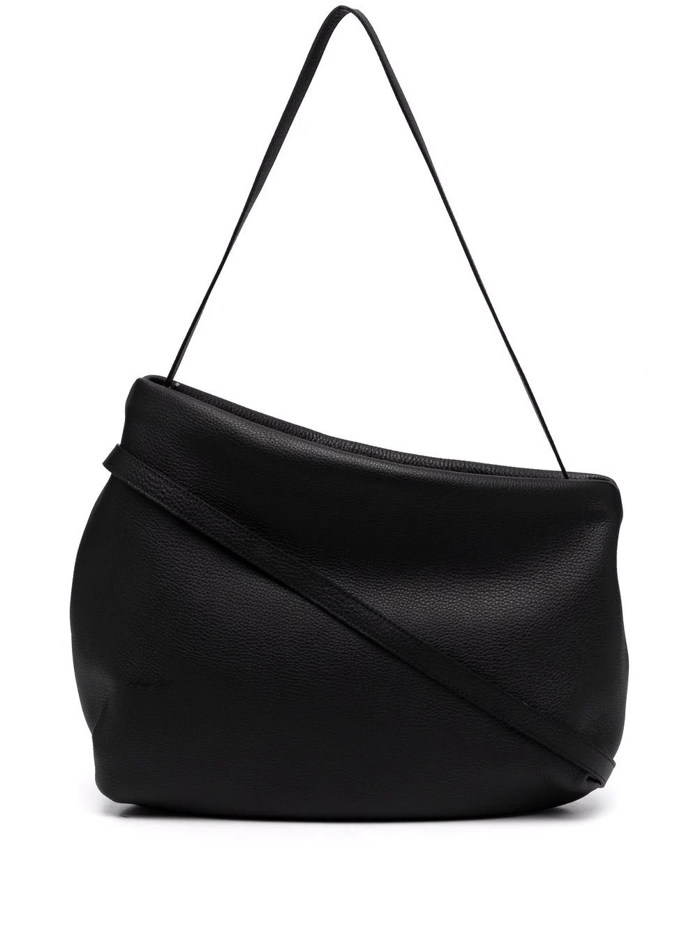 asymmetric leather shoulder bag - 1