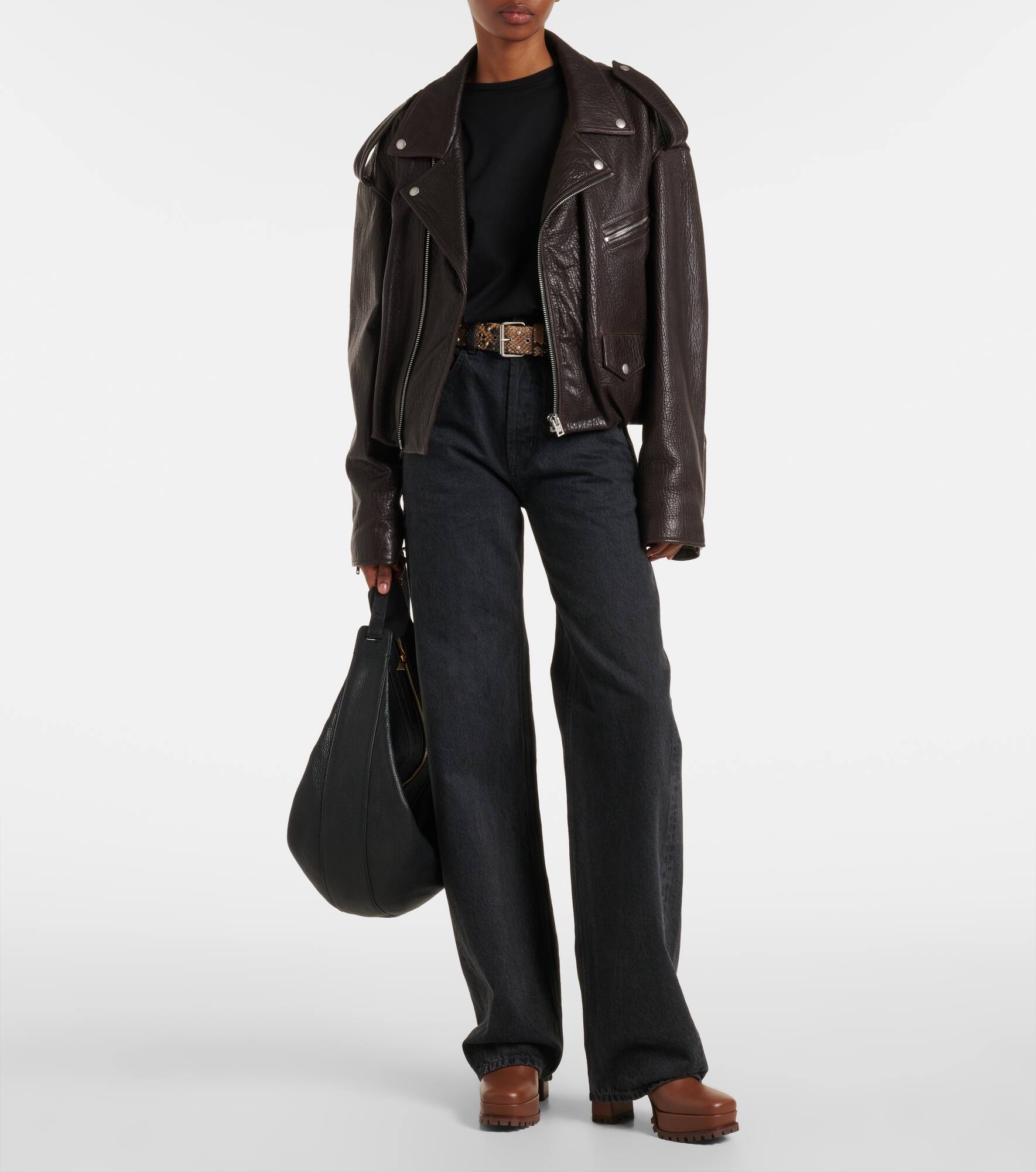 Harlem 70 leather platform ankle boots - 3