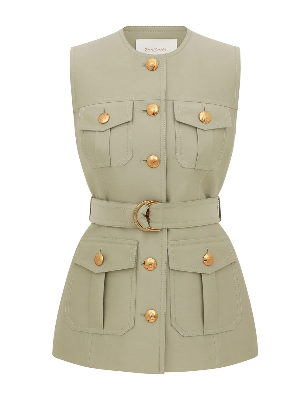 LUNA WOOL SILK UTILITY VEST - 1