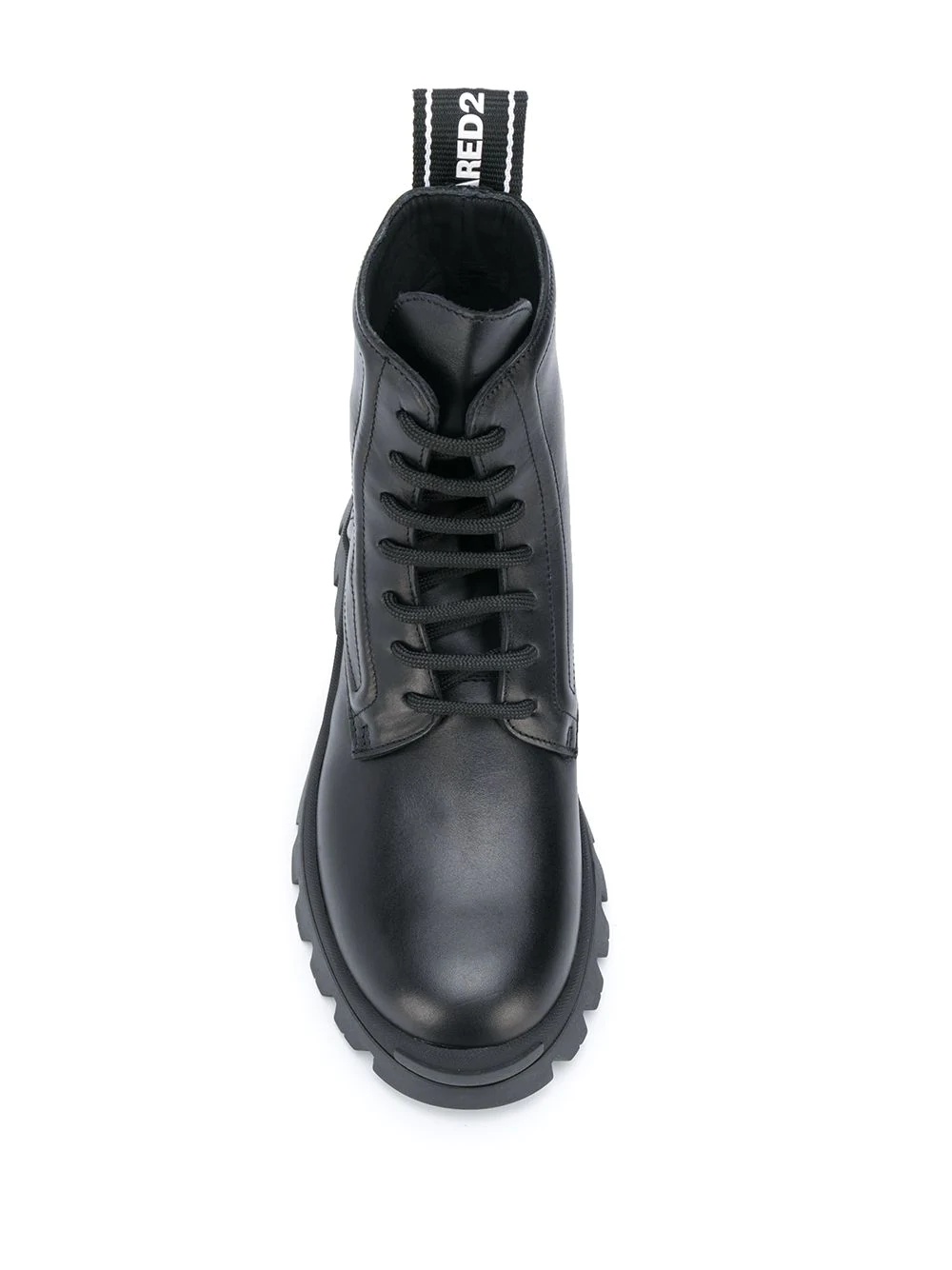 leather ankle lace-up boots - 4