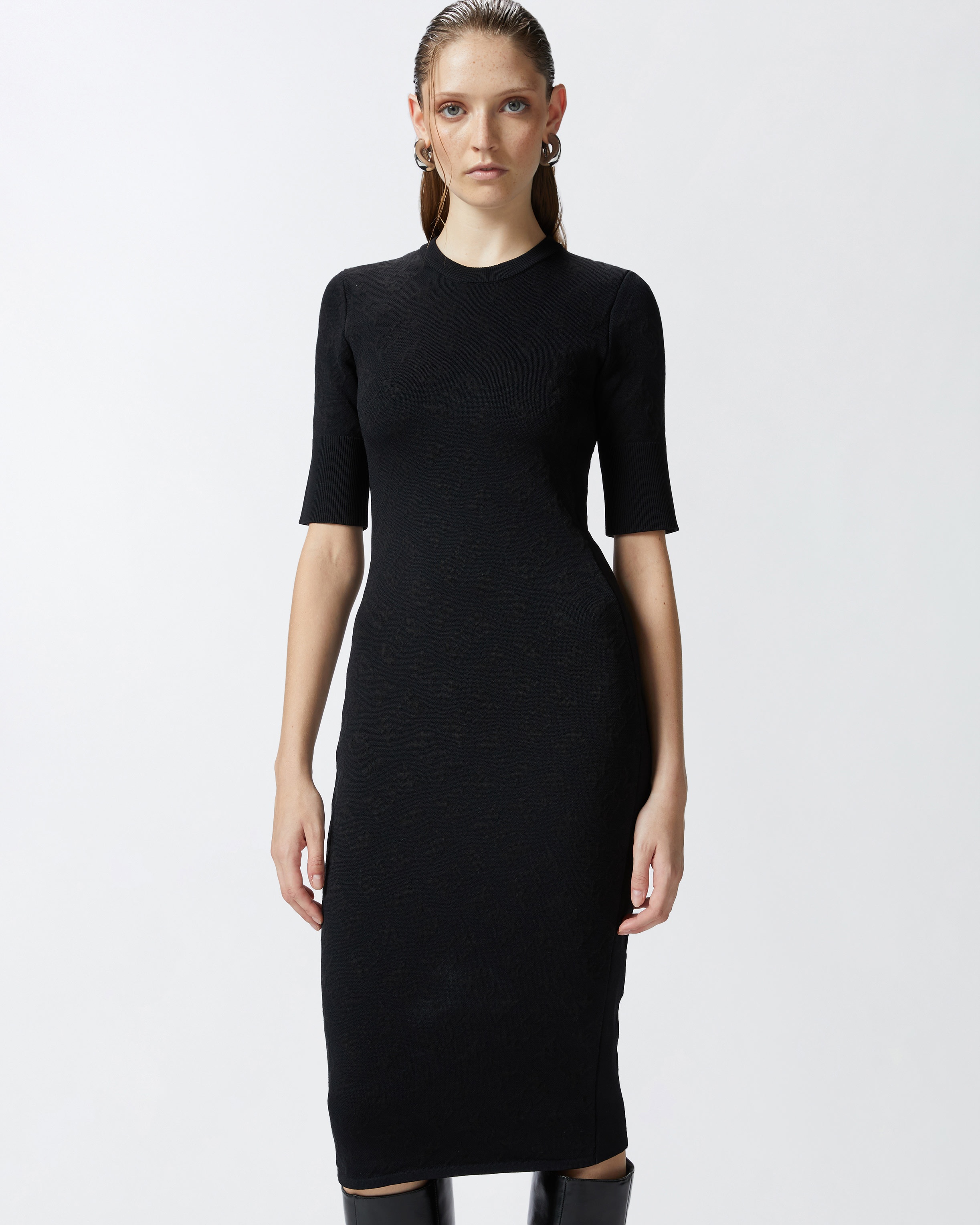 SLIM-FIT KNIT MIDI DRESS - 3