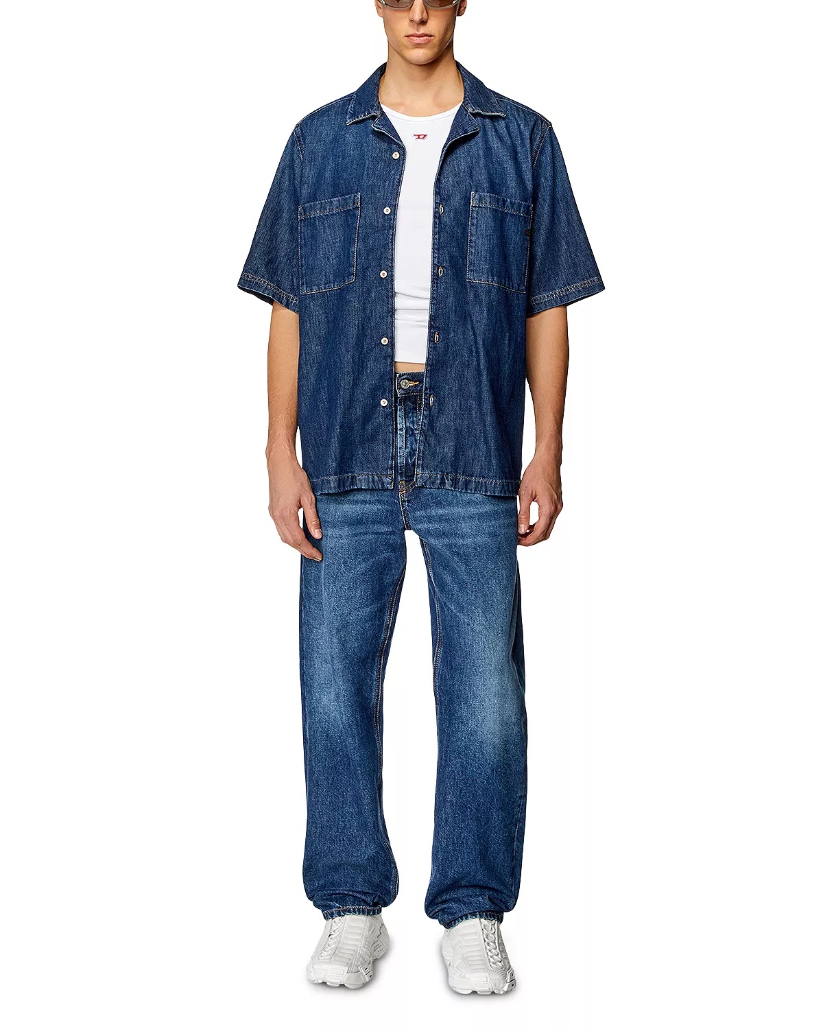 D-Paroshort Denim Bowling Shirt - 2