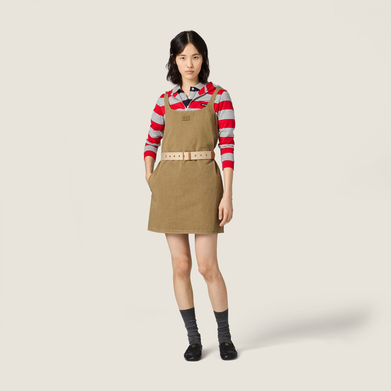 Miu Miu Old gabardine mini-dress outlook